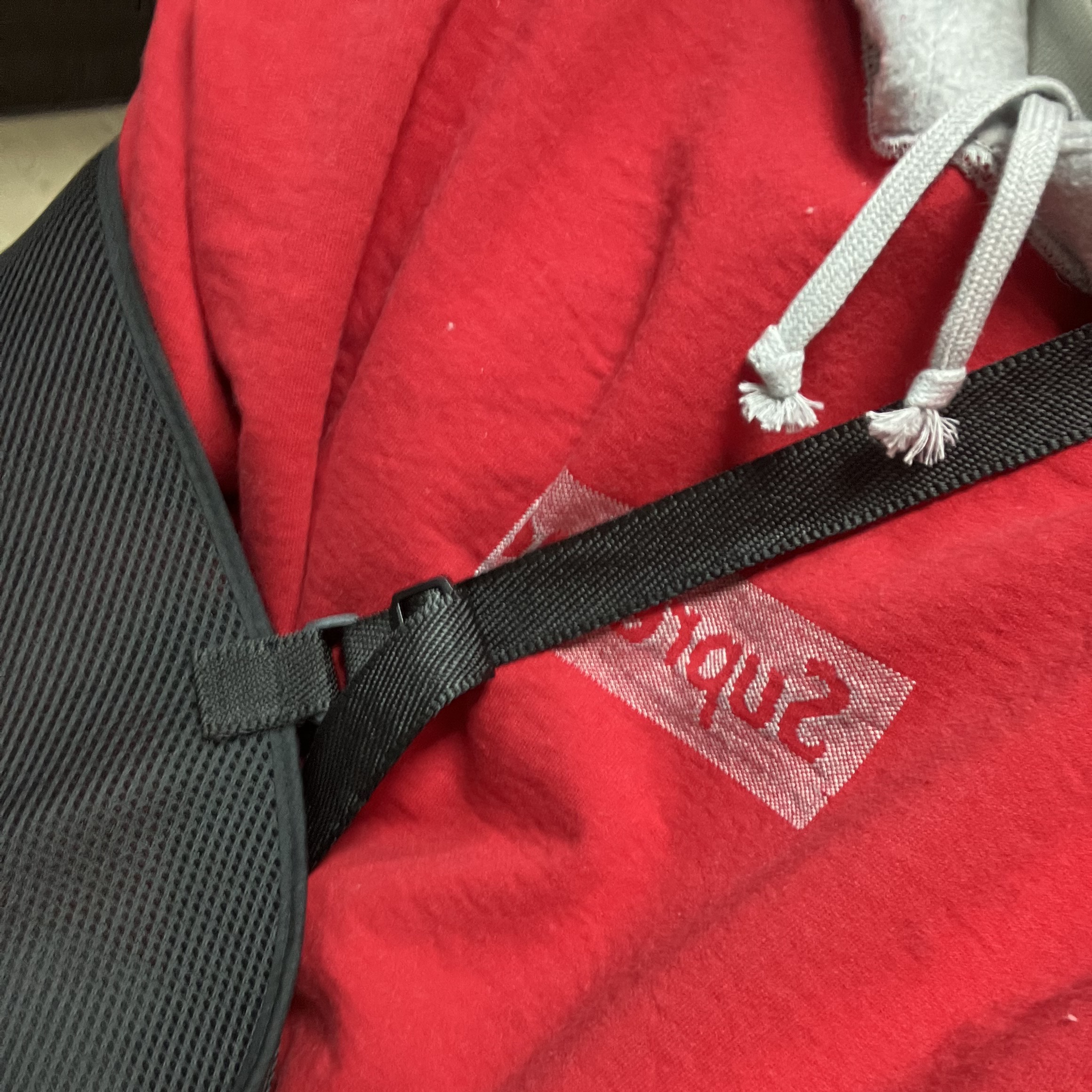 Supreme Inside Out Box Logo Hooded Sweatshirt Heather Grey - 23SS 착용 스타일