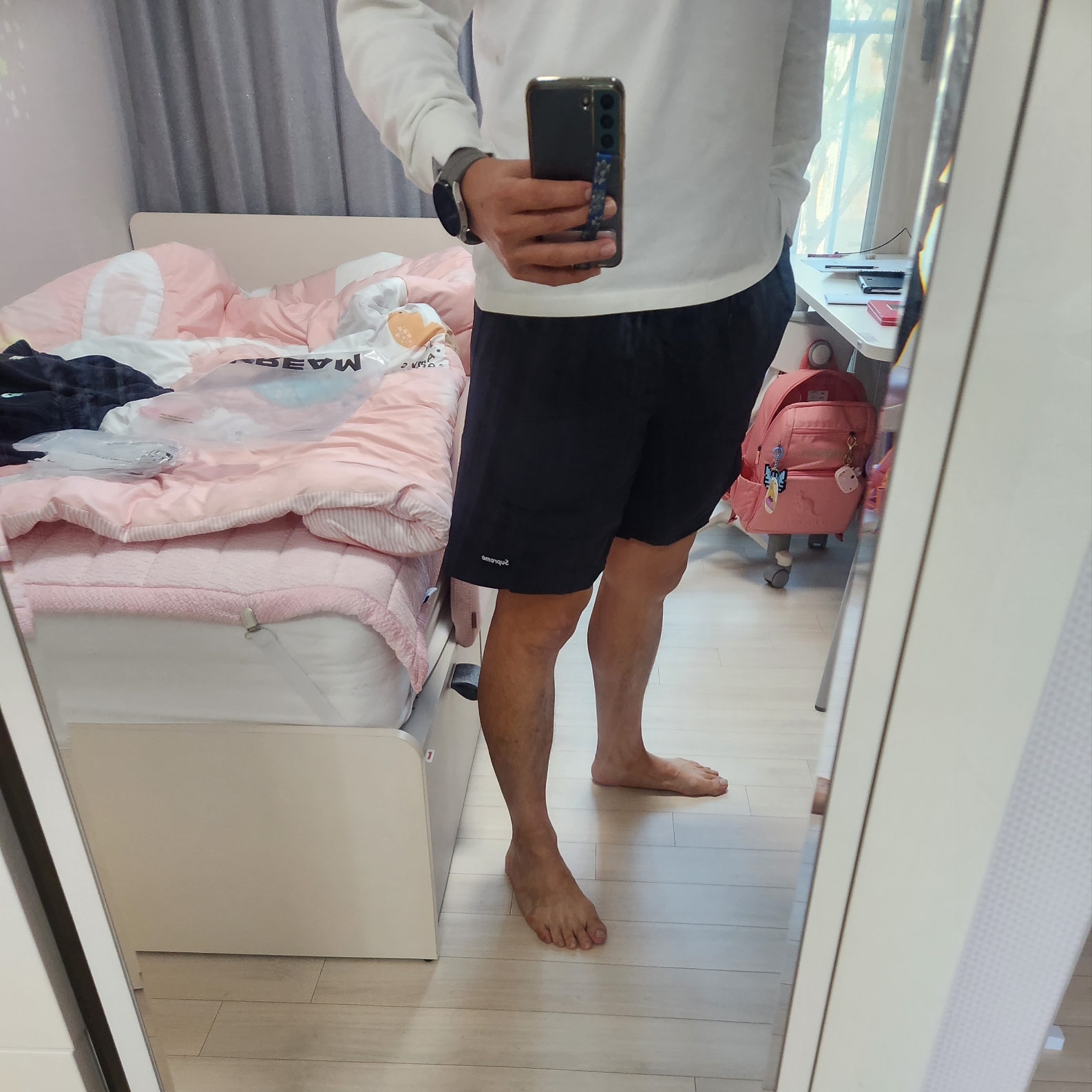Supreme Nylon Water Shorts Black - 23SS 착용 스타일 - 2