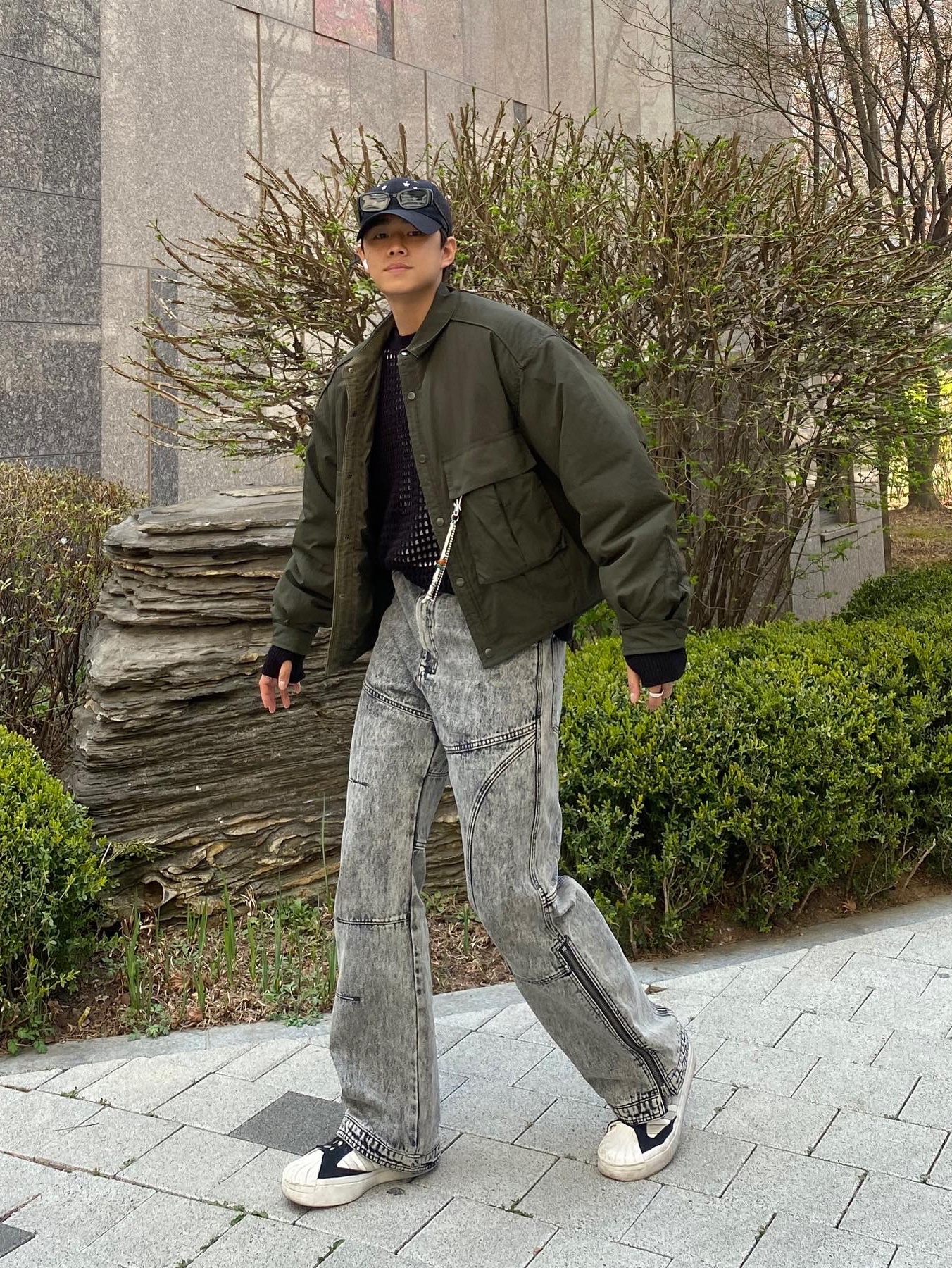 Y-3 Yohji Star White 착용 스타일 - 1