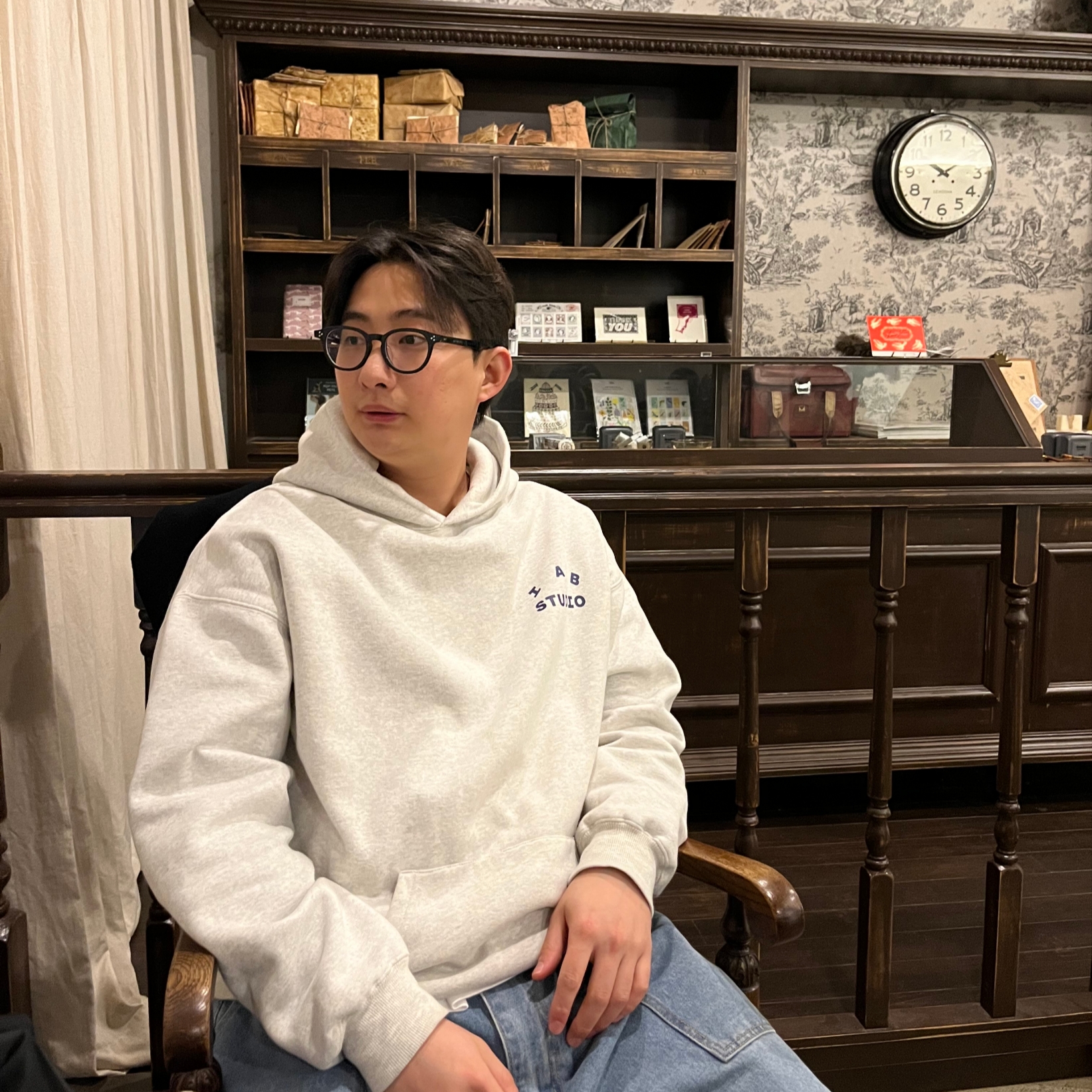 IAB Studio Hoodie Oatmeal Gray - 21SS, Jordan 1 x Union Retro High Blue Toe 착용 스타일 - 2