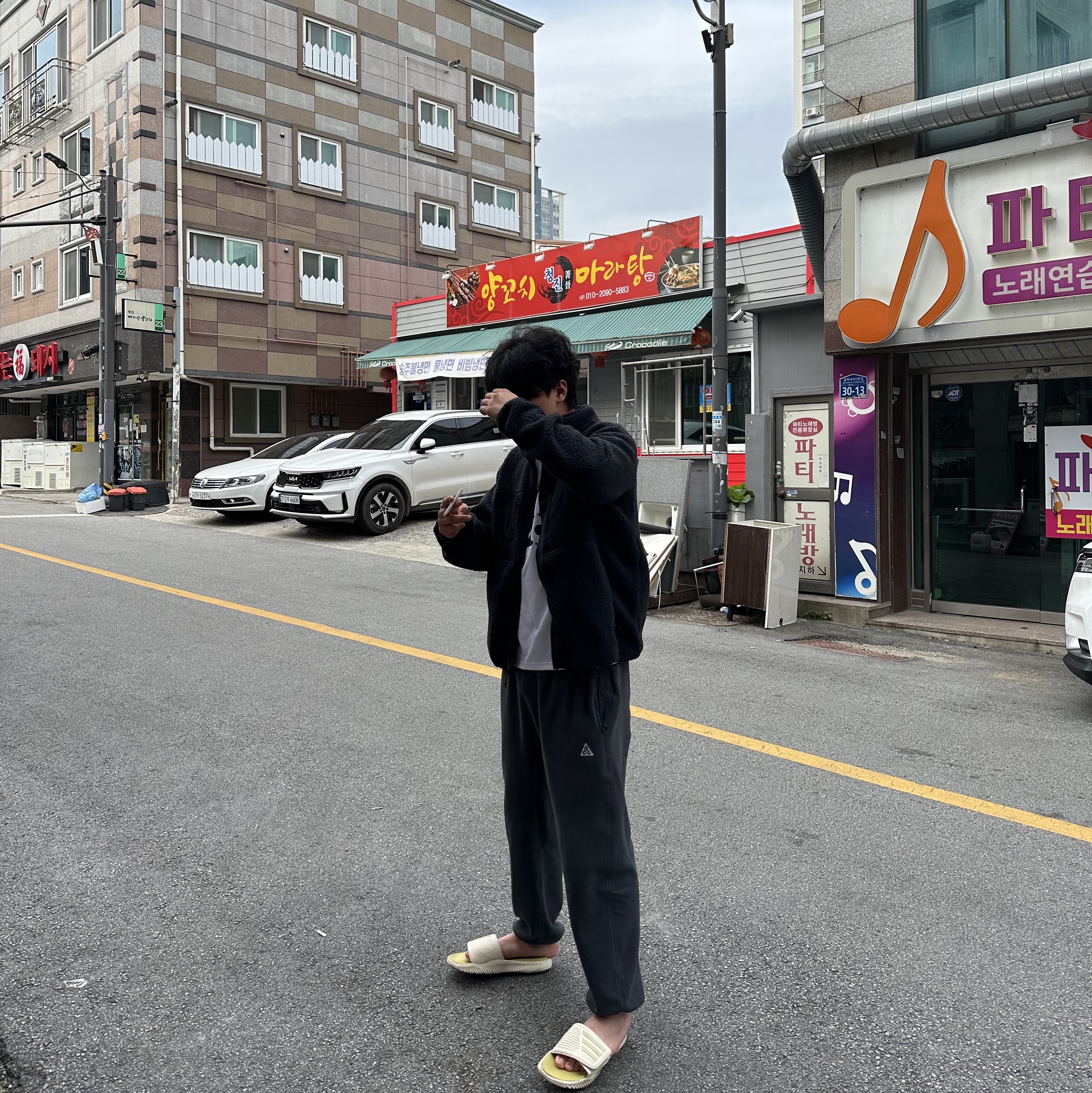 Nike ACG Arctic Wolf Full Zip Top Black Anthracite - Asia, Nike ACG Polartec Wolf Tree Pants Anthracite Black - Asia 착용 스타일