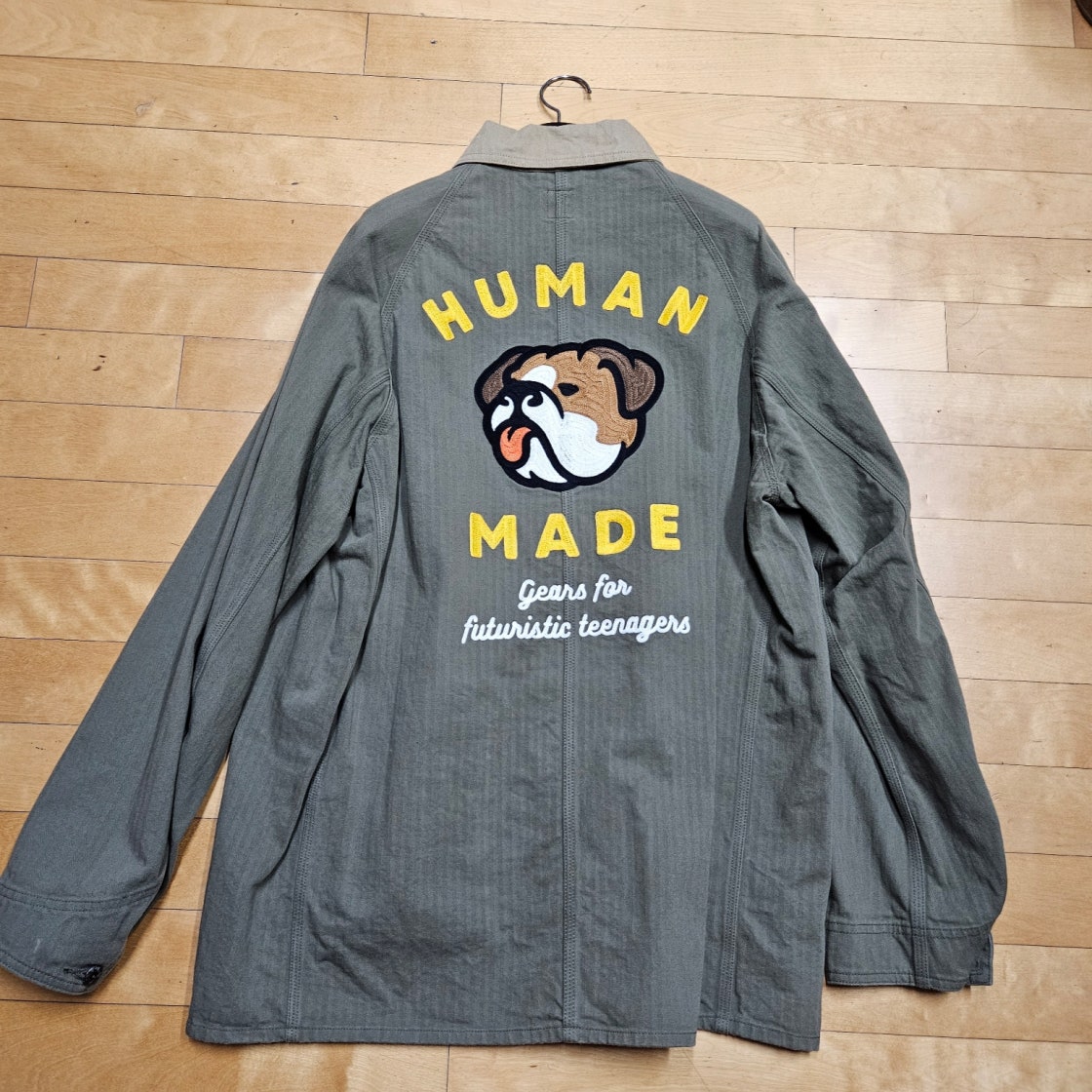 HUMAN MADE 比べ HERRINGBONE COVERALL JACKET
