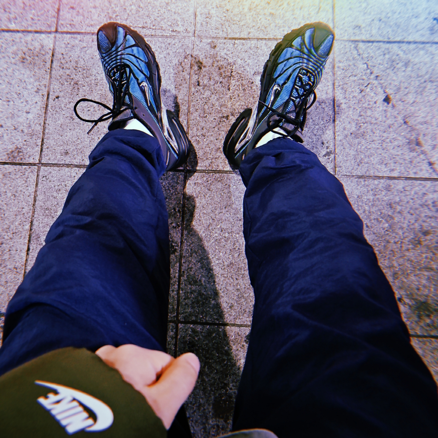 Nike x Skepta Air Max Tailwind 5 Chrome Blue 착용 스타일 - 1