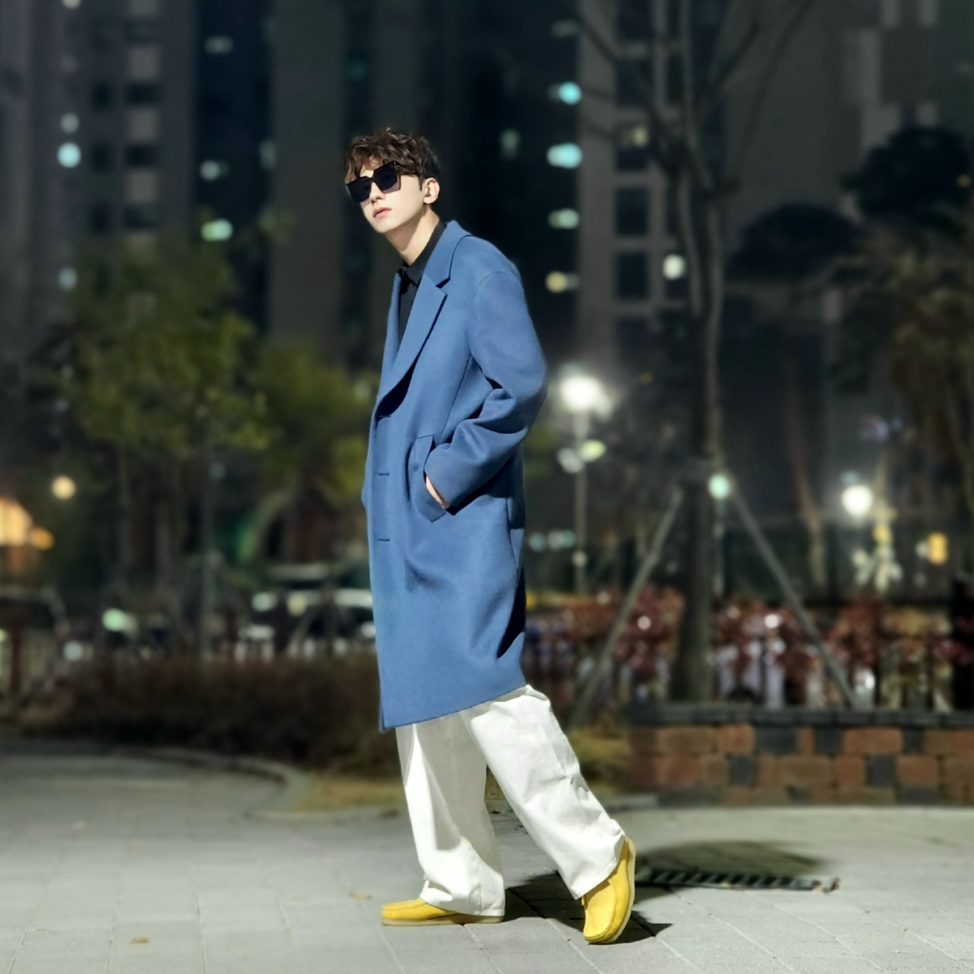 Clarks Wallabee Yellow Suede, Clarks Wallabee Suede Yellow 착용 스타일 - 4