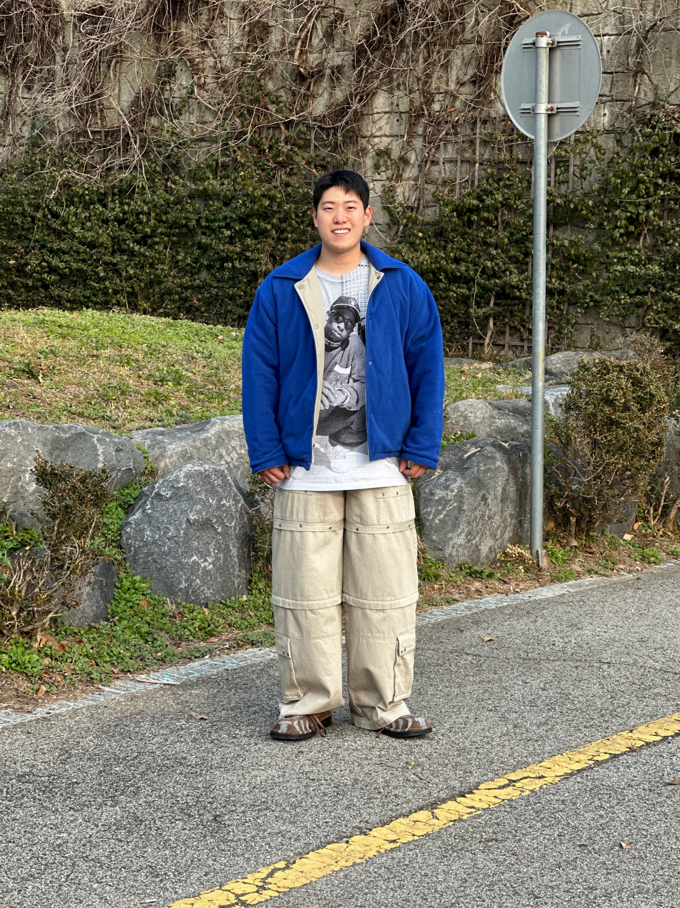 Stussy x Gang Starr T-Shirt White 착용 스타일 - 3