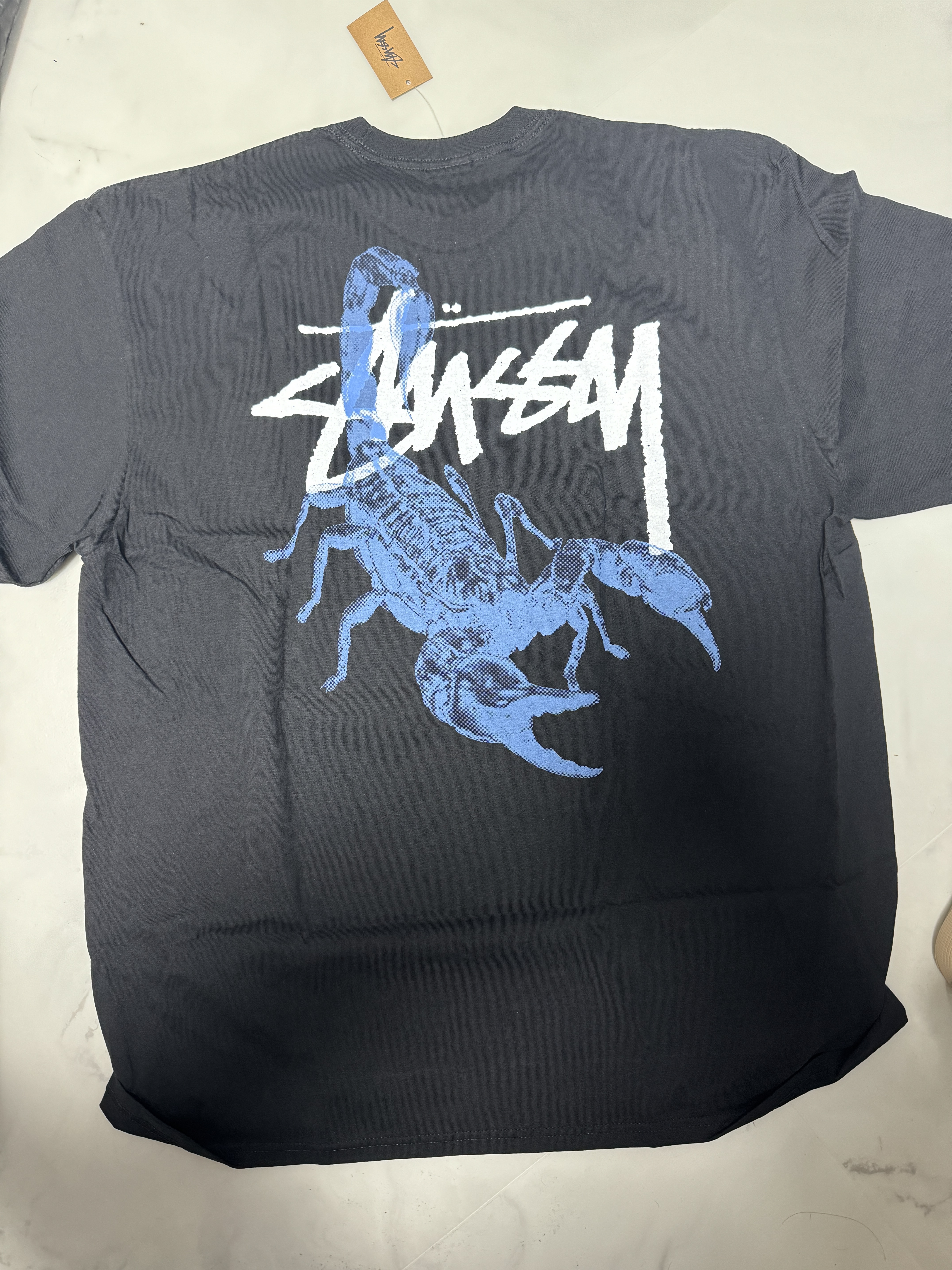 Stussy Scorpion T-Shirt Black 착용 스타일 - 1