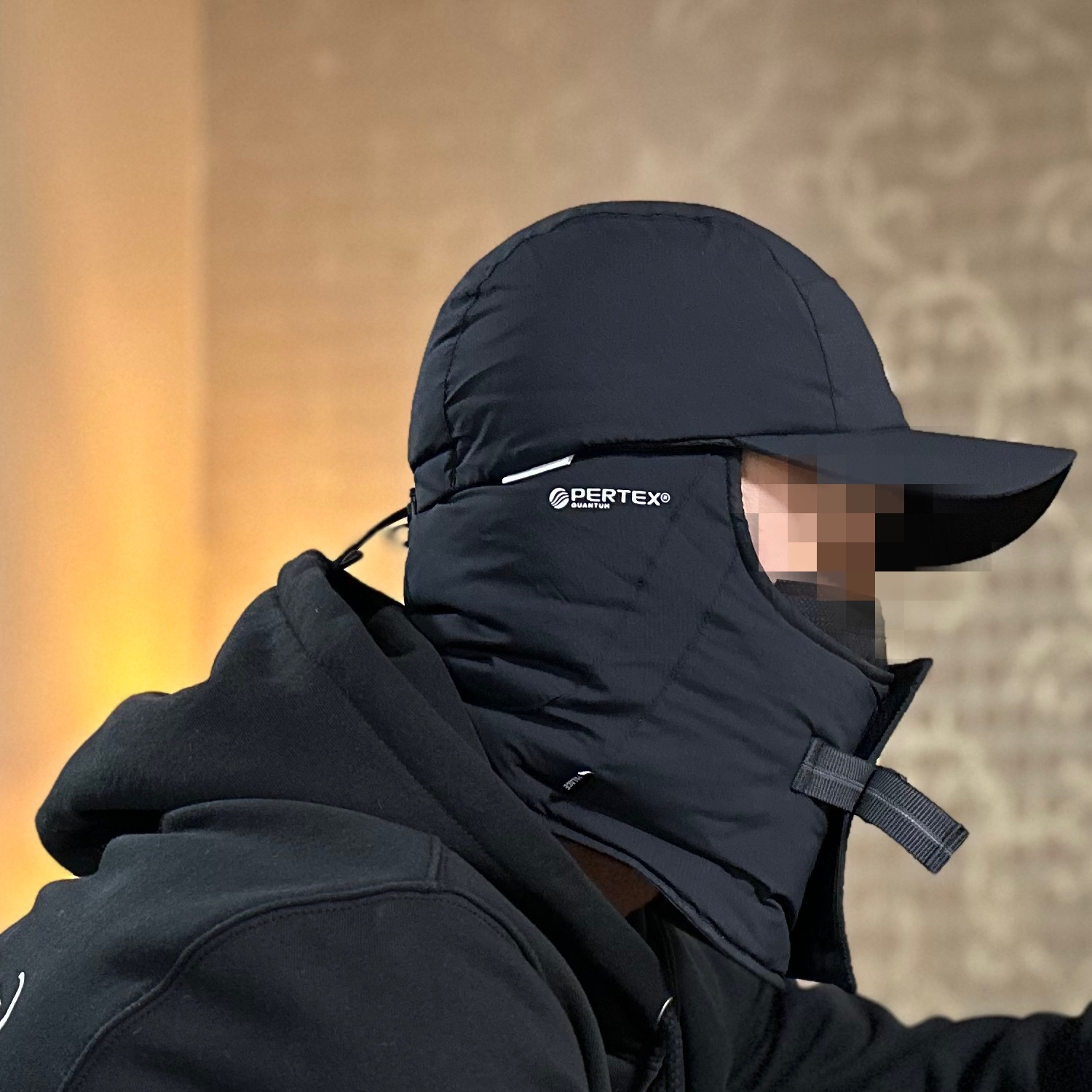 Palace Pertex Mask Cap Black - 23FW 착용 스타일 - 1