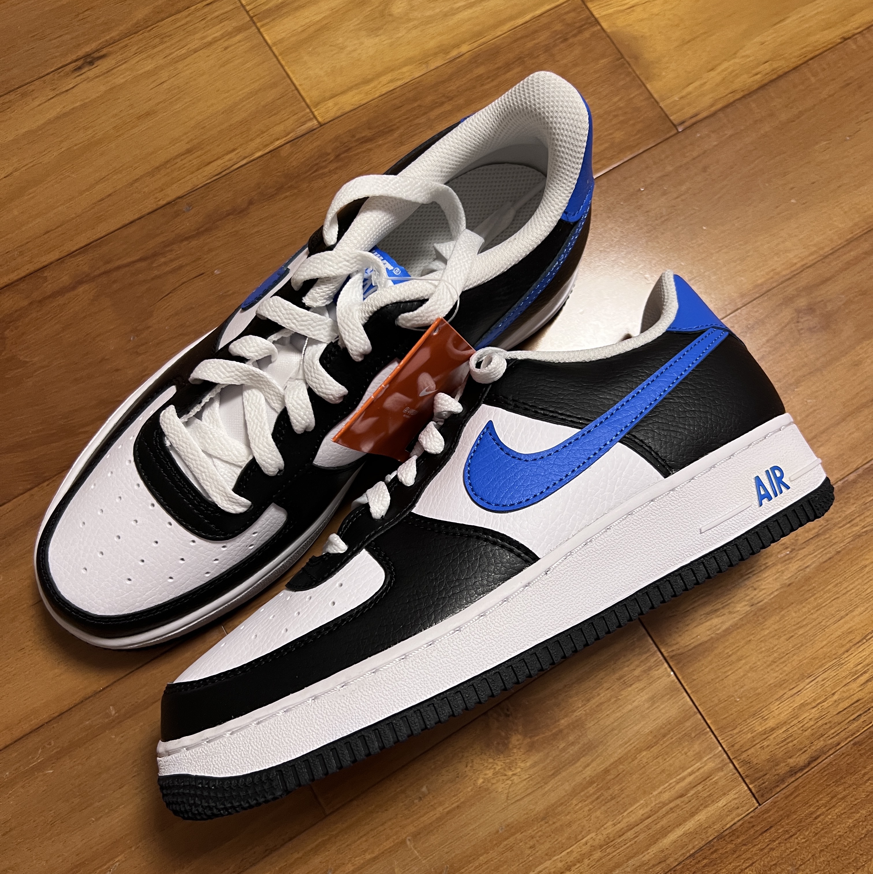 (GS) Nike Air Force 1 Low Black Light Photo Blue 착용 스타일