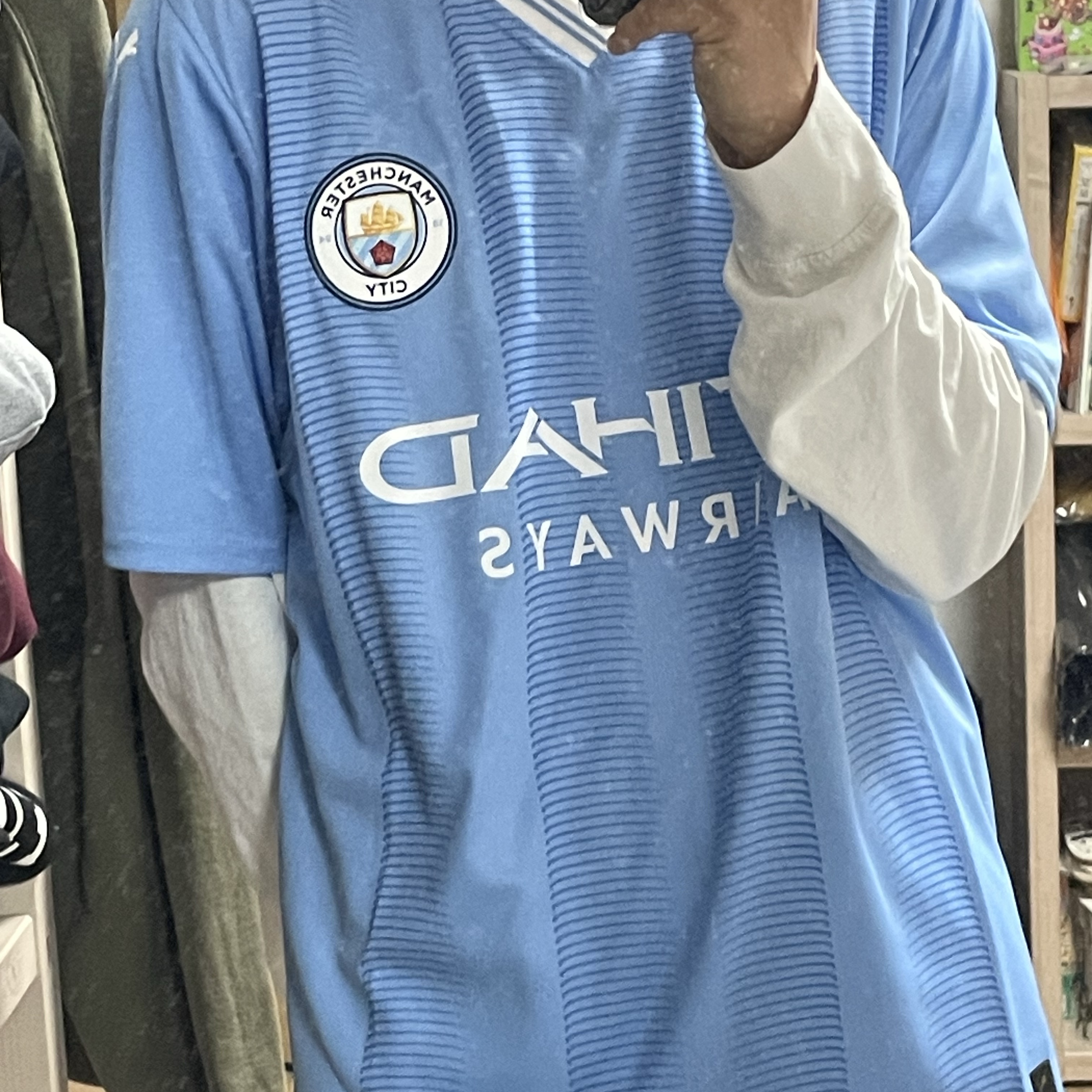 Puma Manchester City 2023/24 Home Jersey Team Light Blue (Non Marking Ver.) 착용 스타일