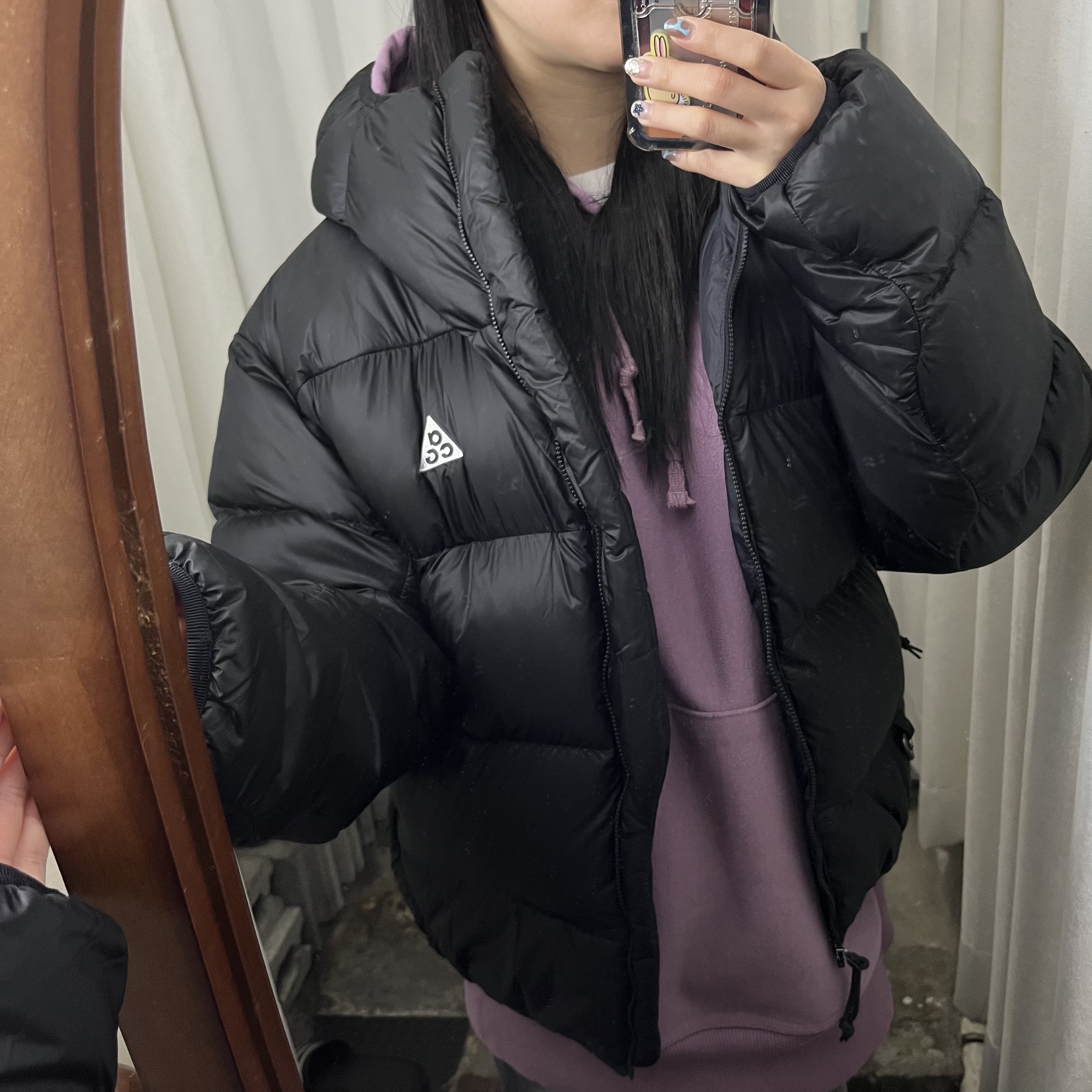 Nike ACG Therma-Fit ADV Lunar Lake Puffer Jacket Black - Asia, Nike ACG Therma-Fit ADV Lunar Lake Puffer Jacket Black - US/EU 착용 스타일 - 2