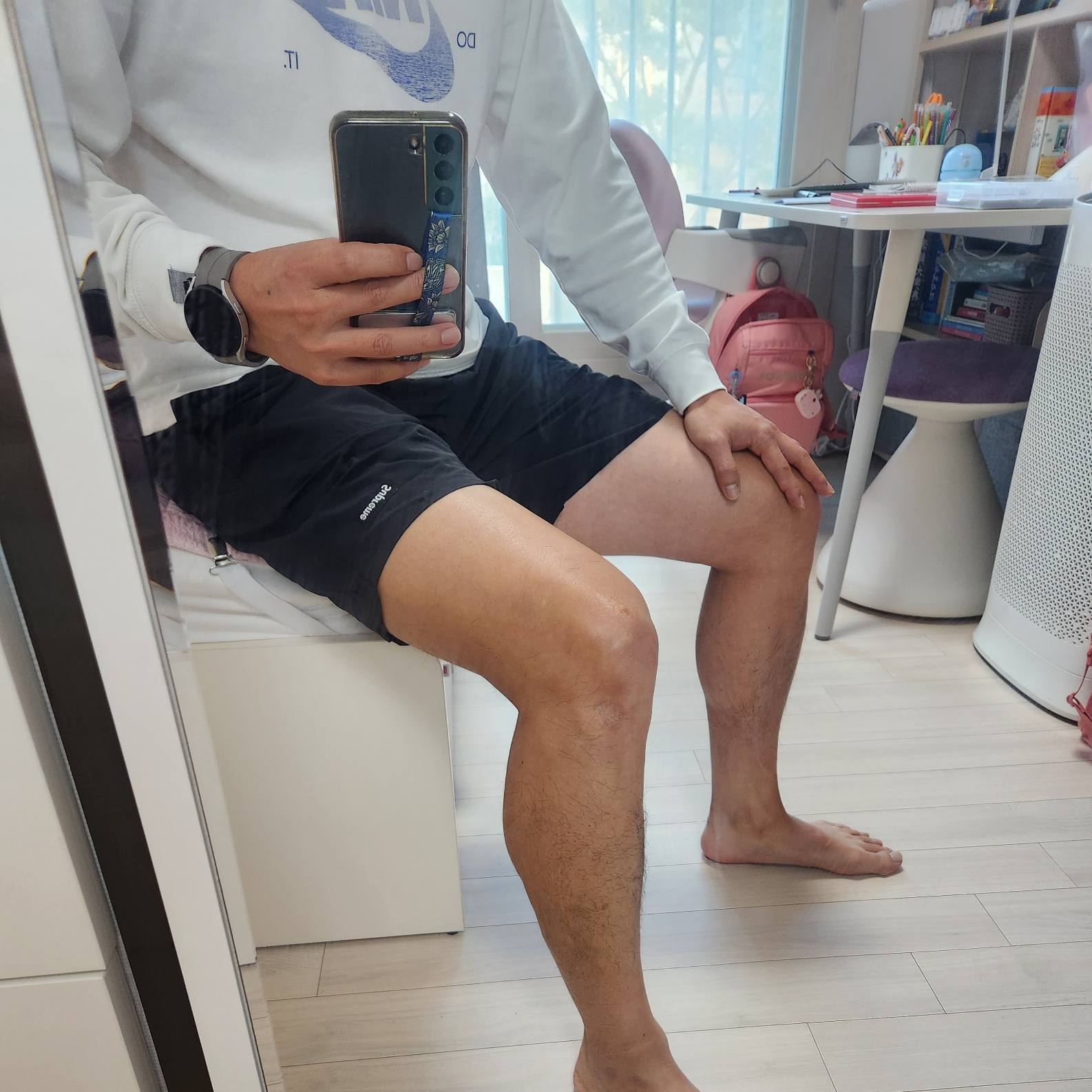 Supreme Nylon Water Shorts Black - 23SS 착용 스타일 - 1