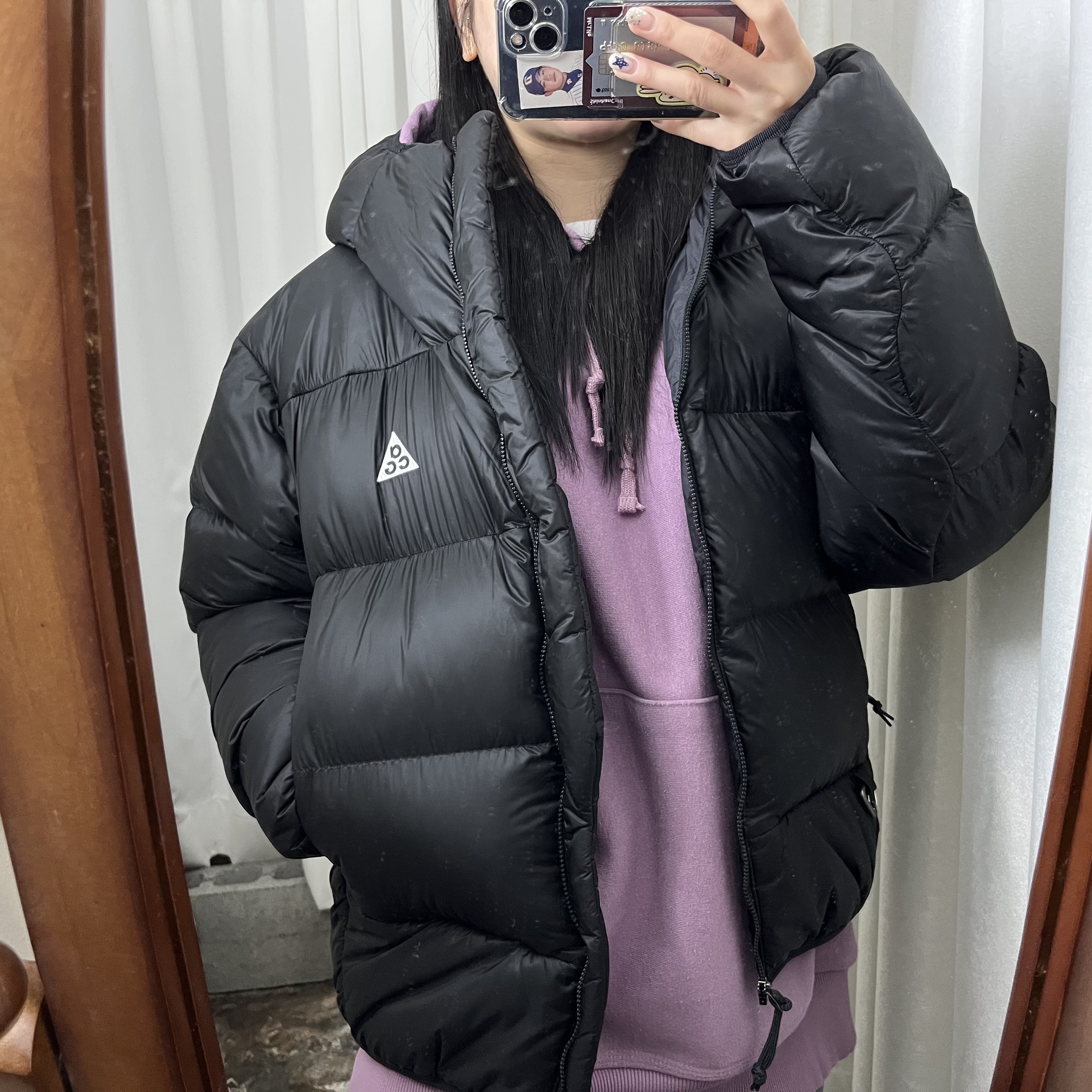 Nike ACG Therma-Fit ADV Lunar Lake Puffer Jacket Black - Asia, Nike ACG Therma-Fit ADV Lunar Lake Puffer Jacket Black - US/EU 착용 스타일 - 1