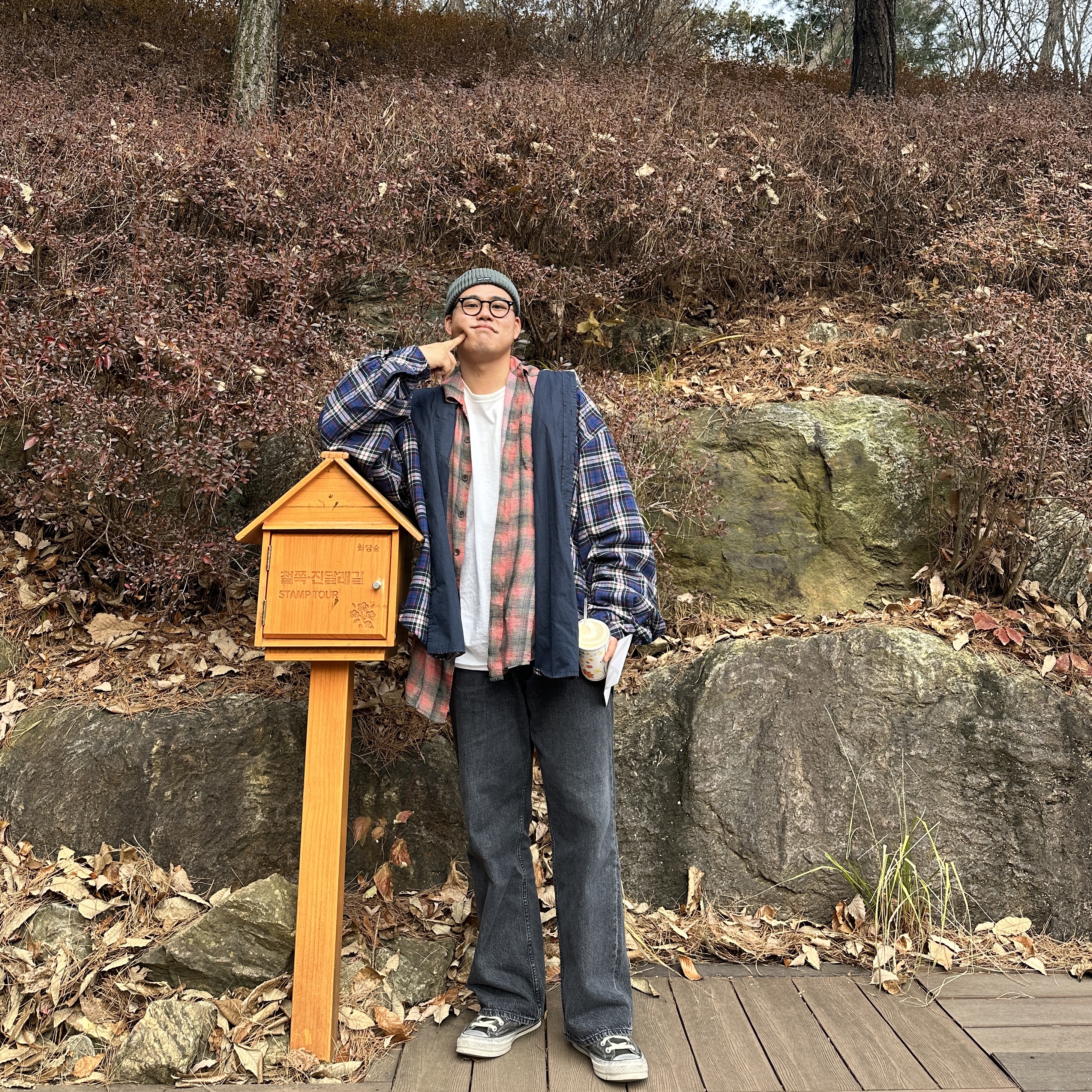 Our Legacy Borrowed Shirt Big Lumbercheck Print, Project G/R Reversible Hoodie Check Shirts Navy 착용 스타일