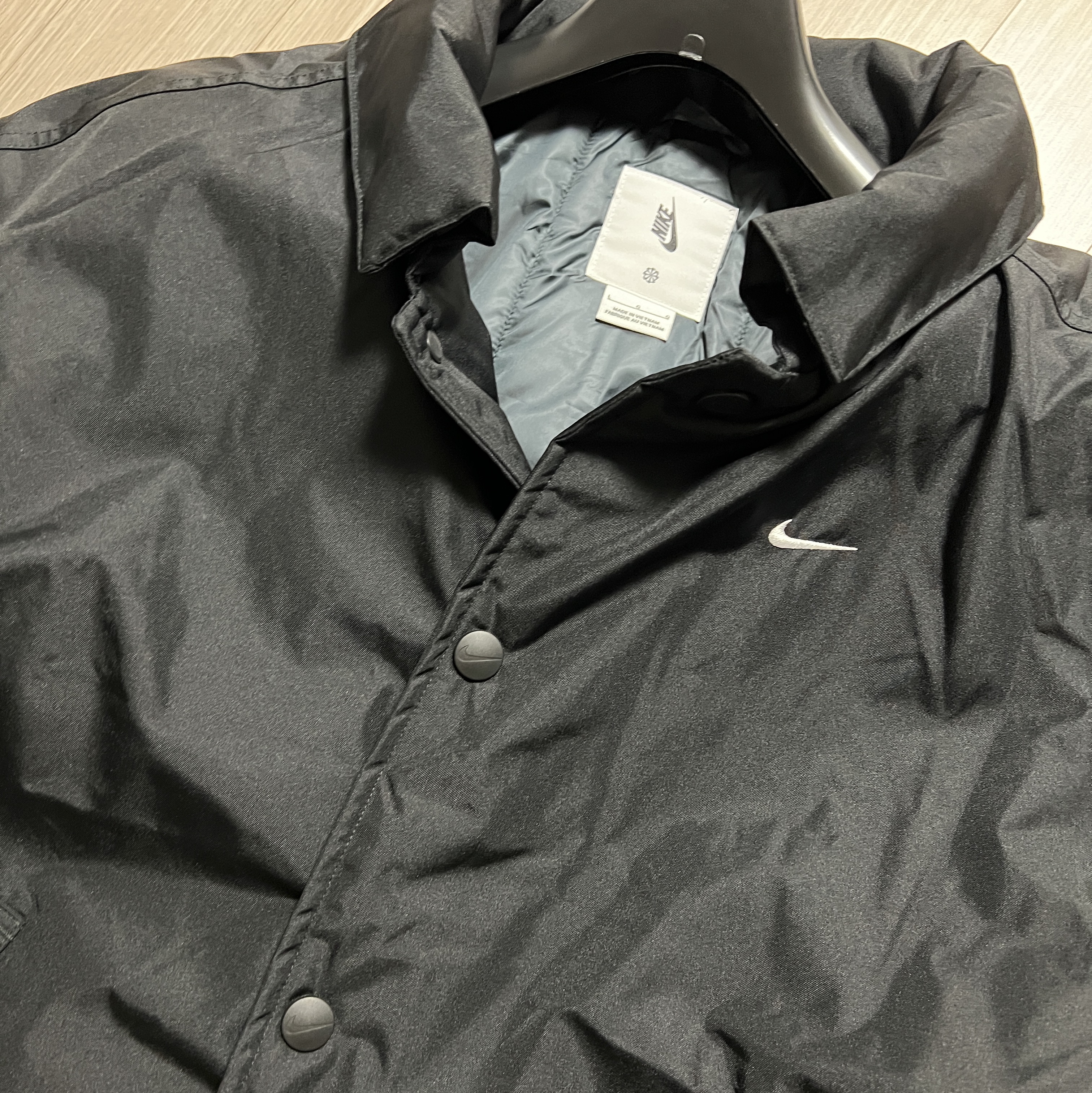 Nike Solo Swoosh Puffer Black - Asia 착용 스타일