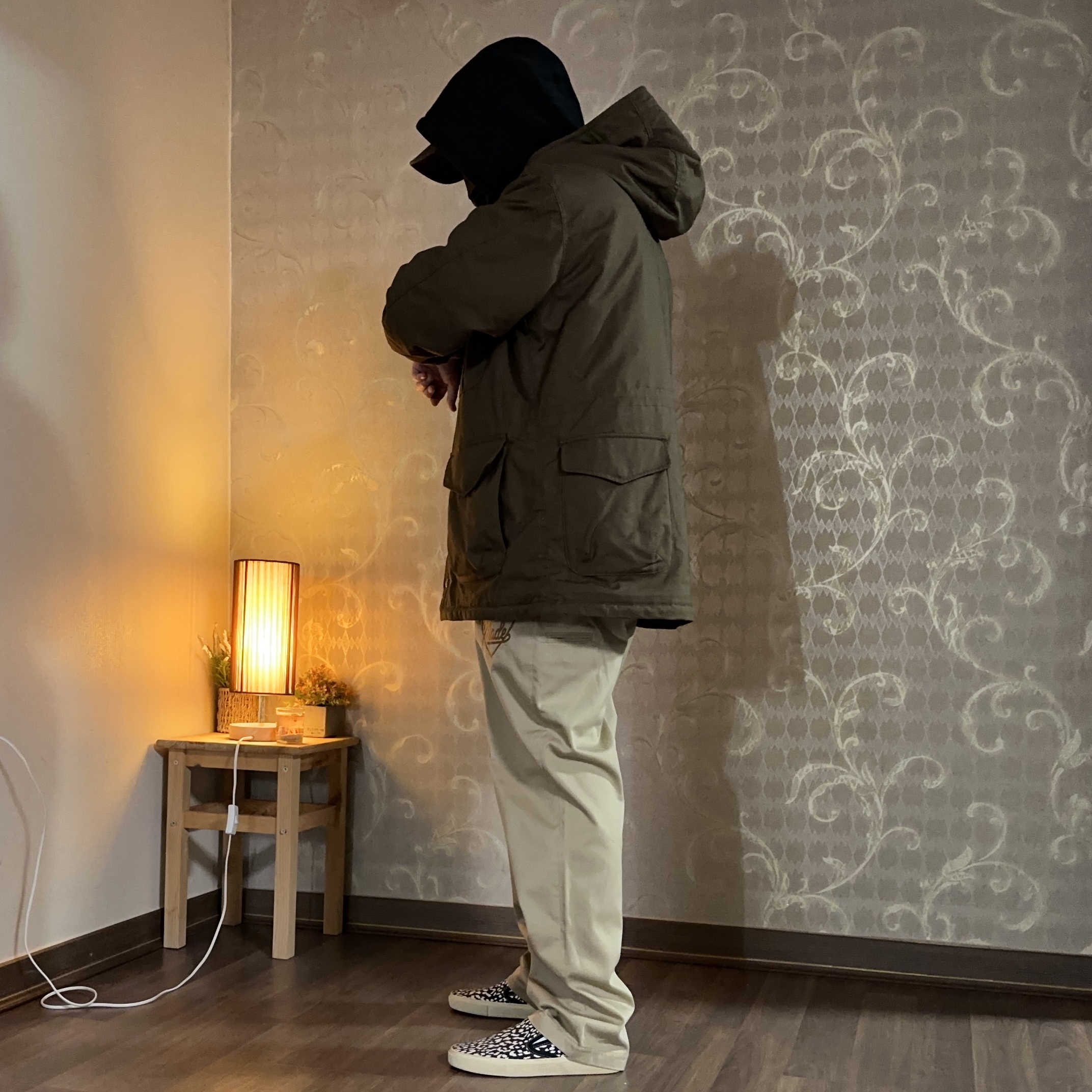 Uniqlo x Engineered Garments Pufftech Utility Jacket Brown 착용 스타일 - 2