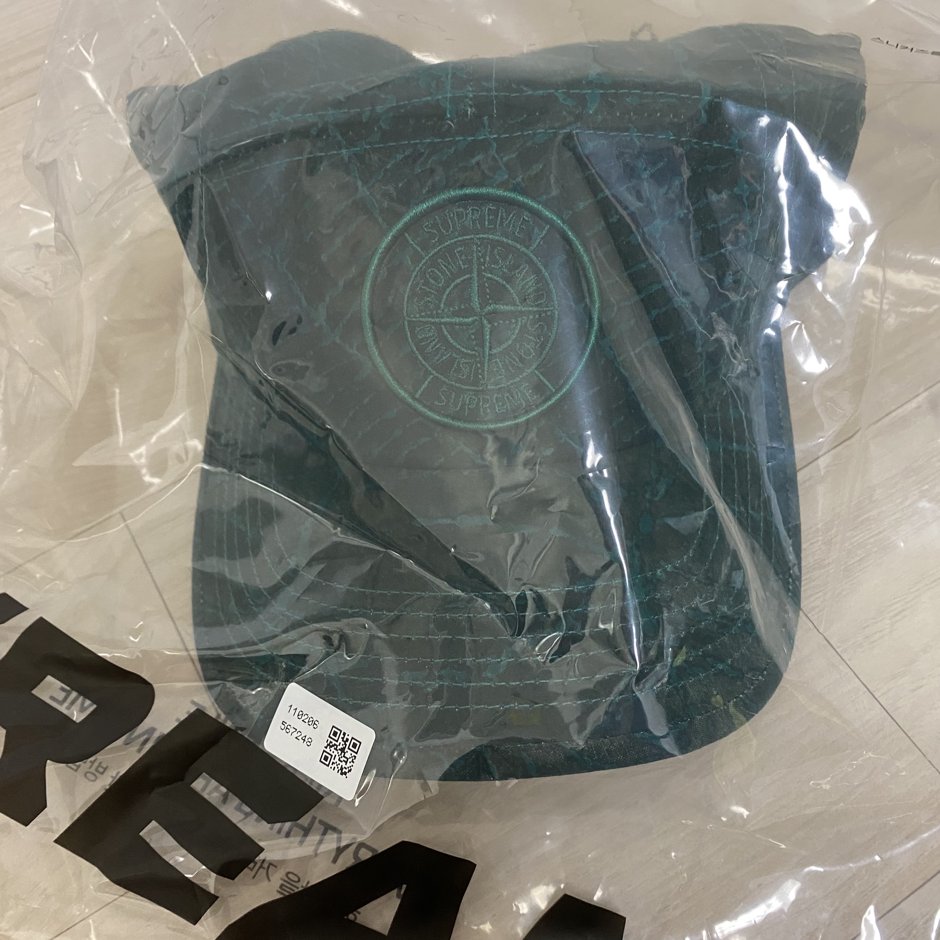 Supreme x Stone Island Camp Cap Dark Green - 23FW 착용 스타일