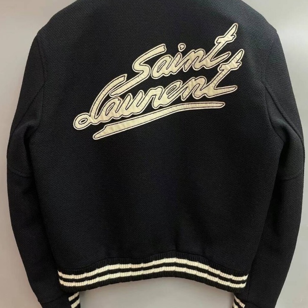 Saint Laurent Teddy Jacket in Wool Black 착용 스타일 - 2