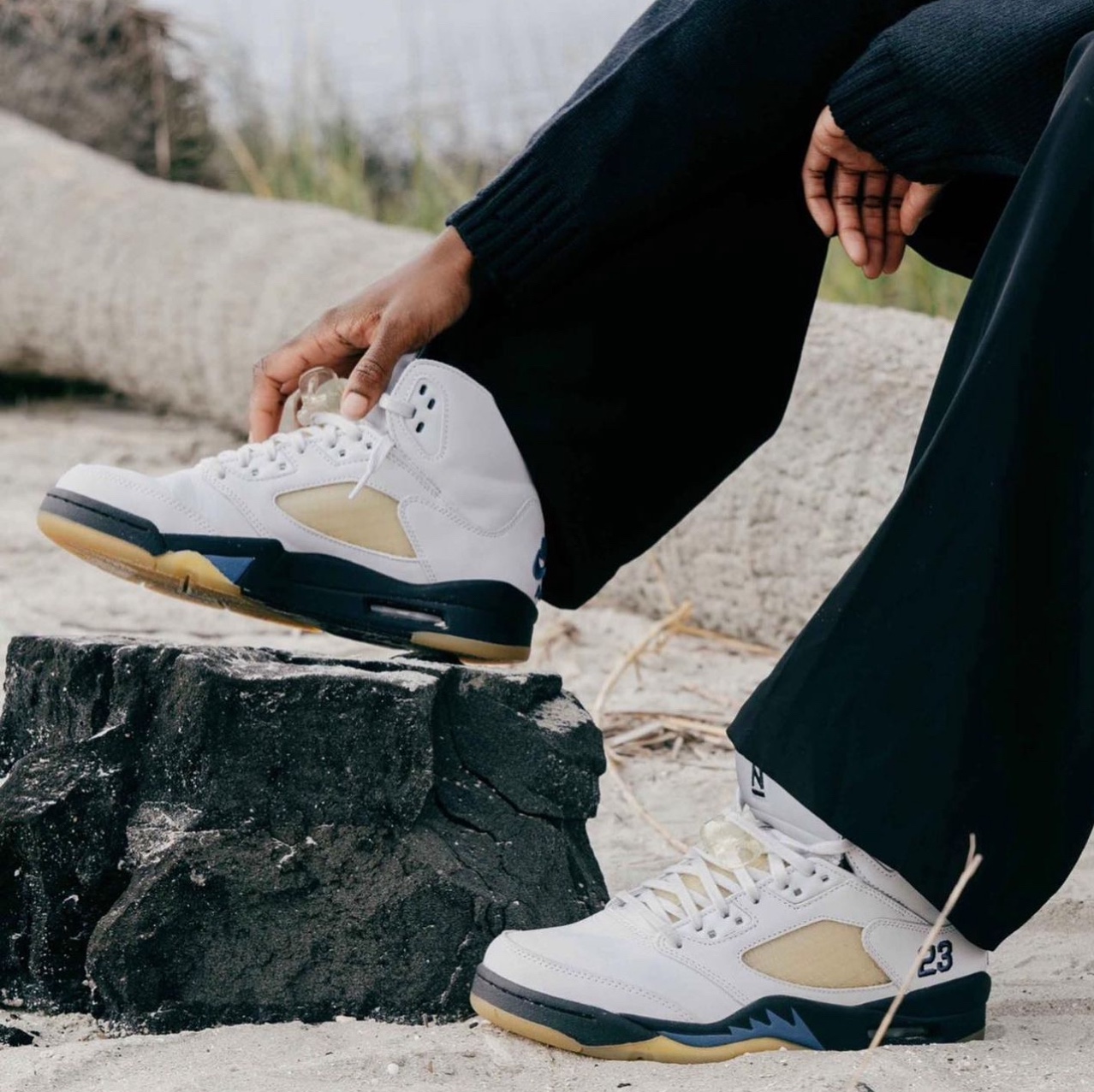 (W) Jordan 5 x A Ma Maniere Retro Dawn 착용 스타일 - 5