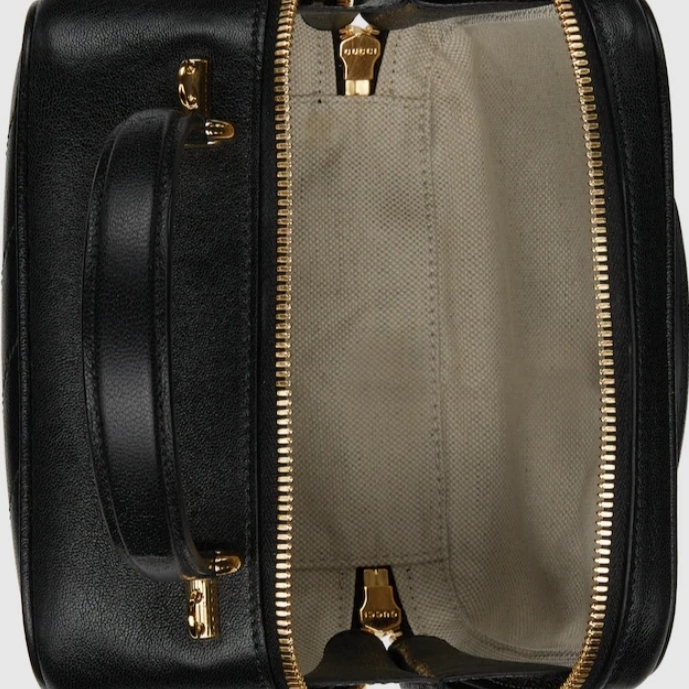 Gucci Blondie Top Handle Bag Black Leather 착용 스타일 - 5