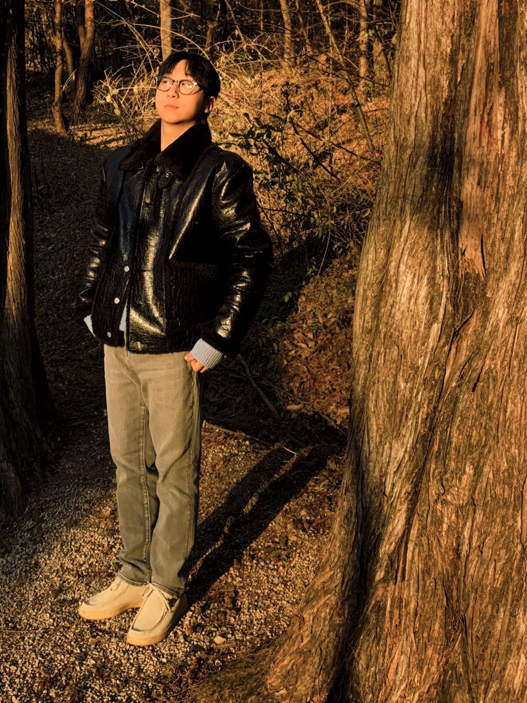 Clarks Wallabee Maple Suede 착용 스타일