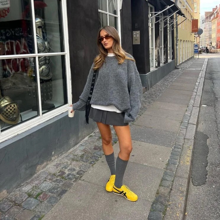 Onitsuka Tiger Mexico 66 Yellow Black 착용 스타일