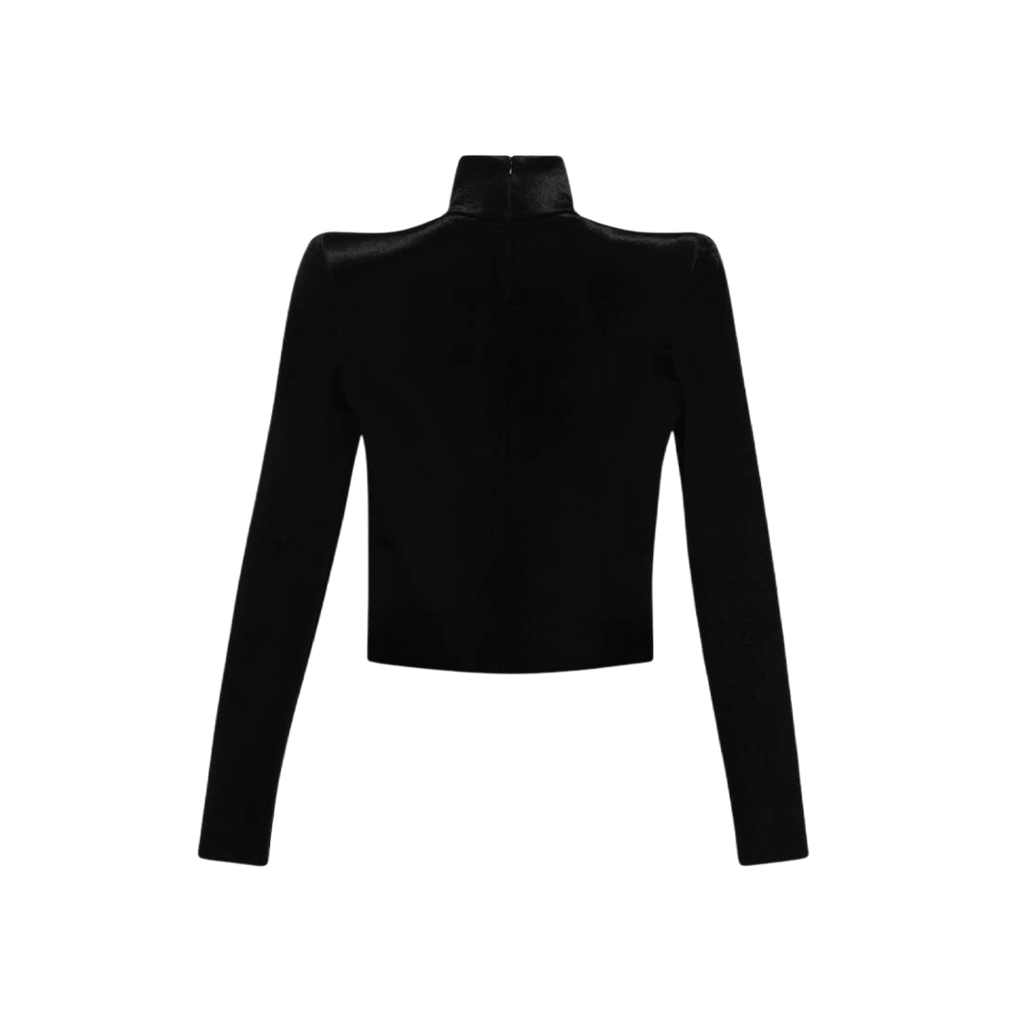 (W) Balenciaga Round Shoulder Turtleneck Black 상세 이미지 2