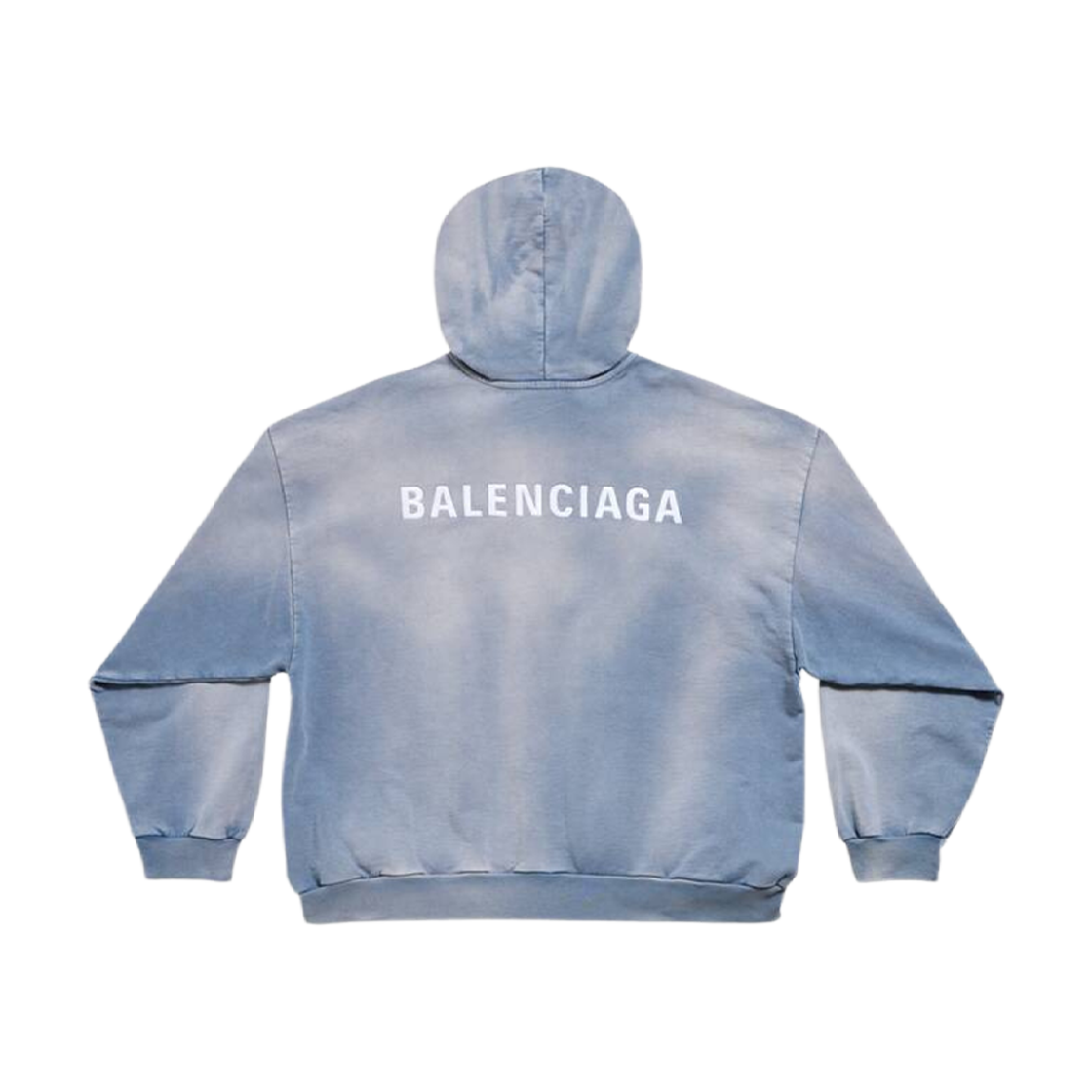 Balenciaga Back Hoodie Medium Fit Faded Blue 상세 이미지 2