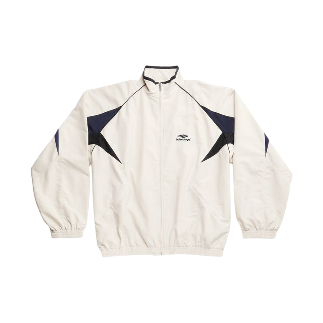 Balenciaga 3B Sports Icon Medium Fit Tracksuit Jacket White 상세 이미지 1