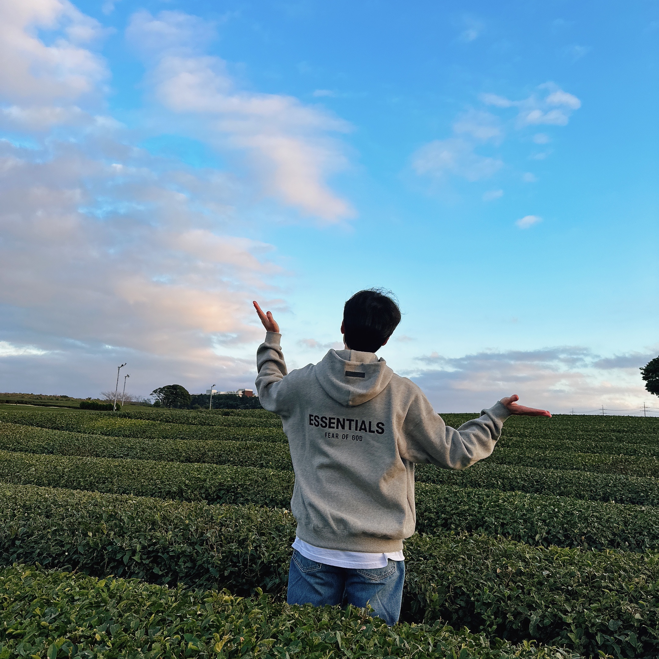 Essentials The Core Collection Hoodie Dark Oatmeal 착용 스타일