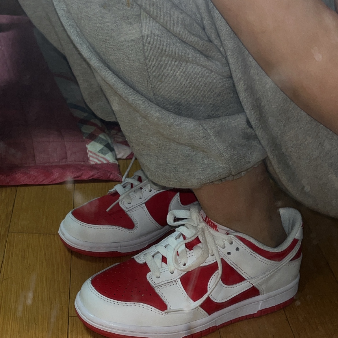 (GS) Nike Dunk Low Retro Championship Red 착용 스타일 - 2
