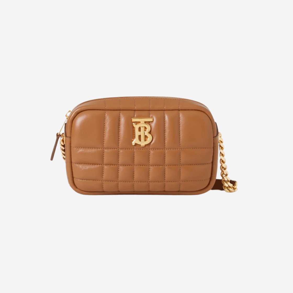 Burberry Quilted Leather Mini Lola Camera Bag Maple Brown 상세 이미지 1