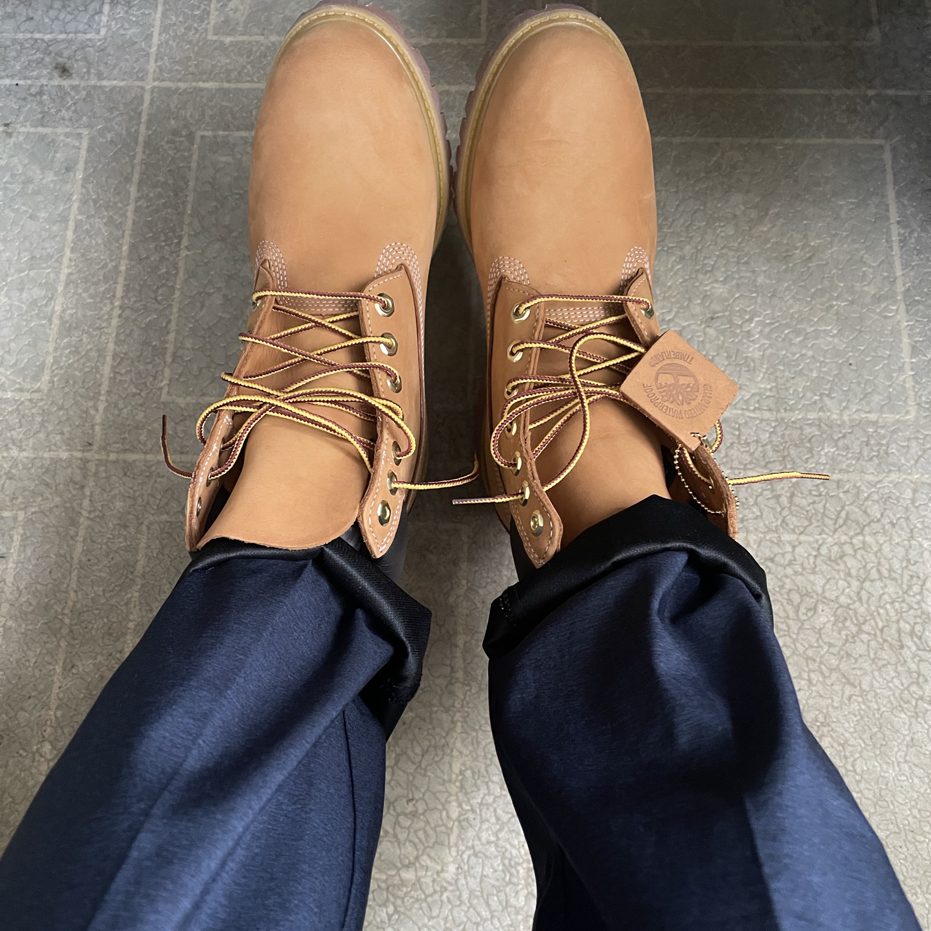 Timberland Premium 6 inch Waterproof Boot Wheat Nubuck - Wide 착용 스타일 - 2