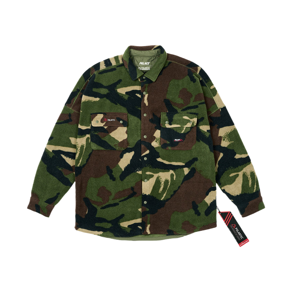 Palace Polartec Drop Shoulder Shirt Woodland DPM - 23FW 상세 이미지 1