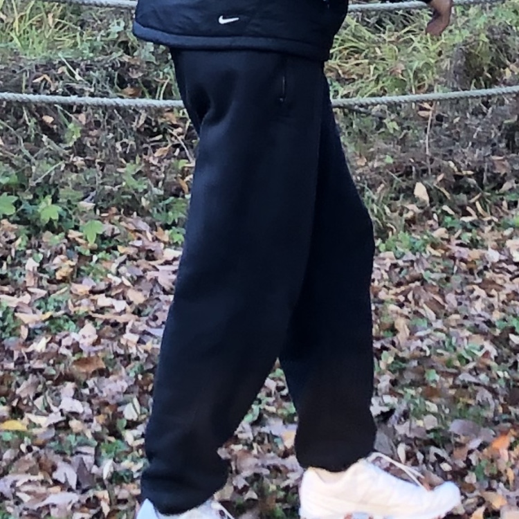 Nike NRG Solo Swoosh Fleece Pants Black White - Asia 착용 스타일 - 3