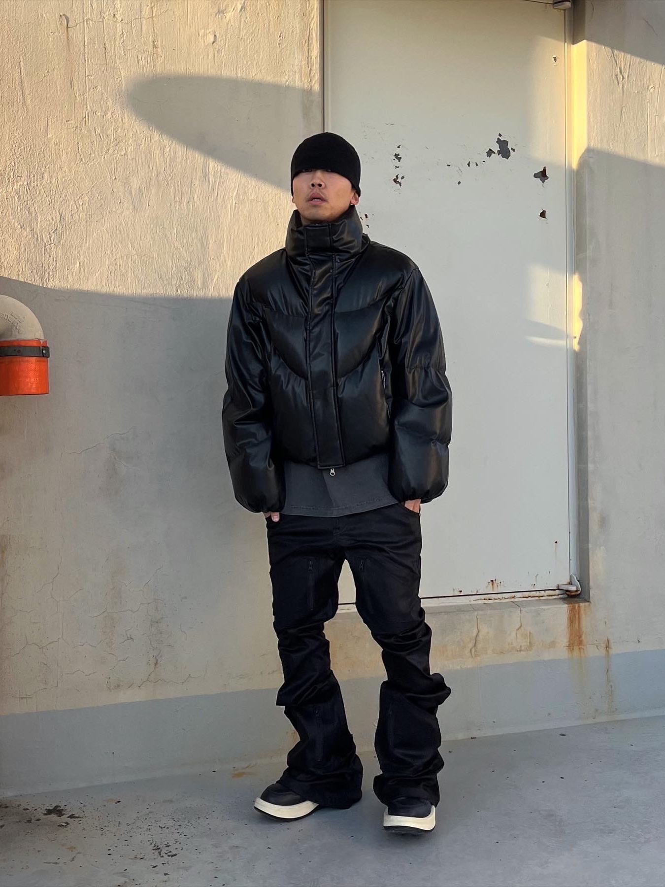 Converse x Drkshdw Turbowpn Black Cream 착용 스타일