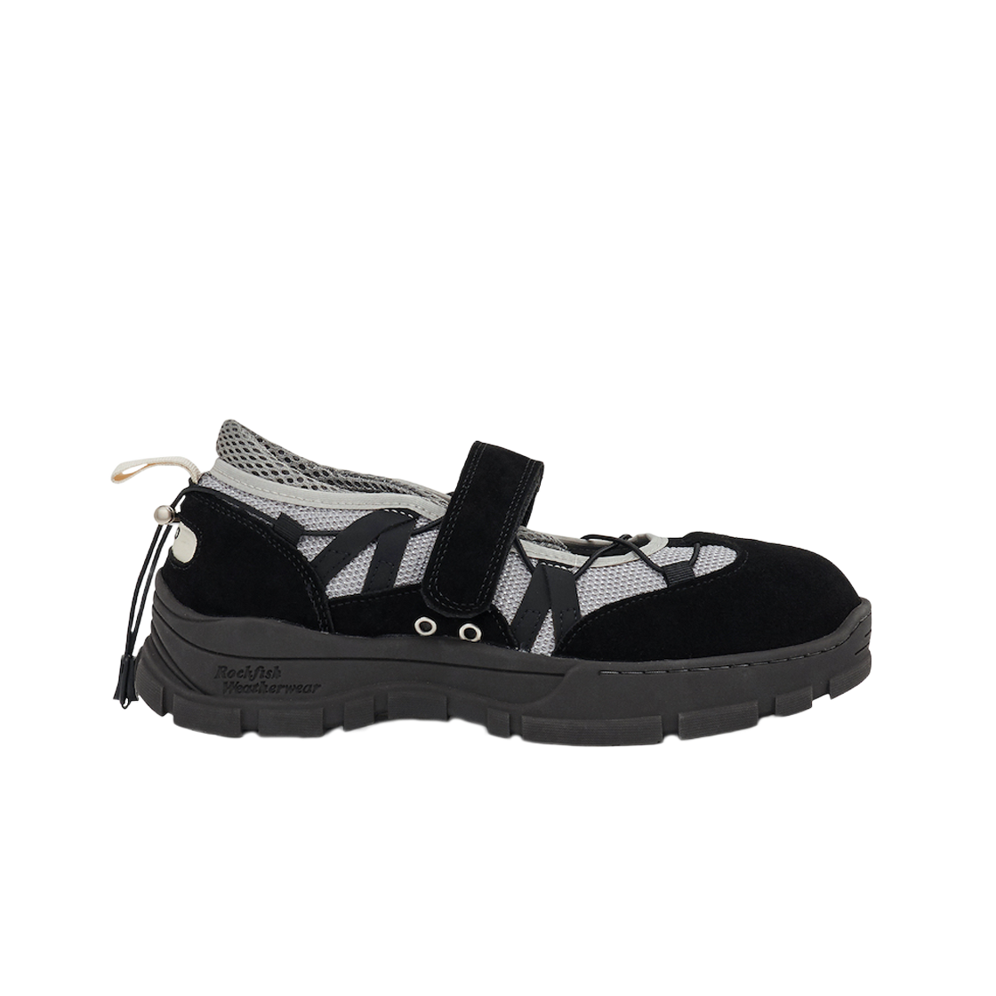 (W) 락피쉬웨더웨어 x 글로니 브린 벨크로 스니커즈 블랙((W) Rockfishweatherwear x Glowny Bryn Velcro Sneakers Black)