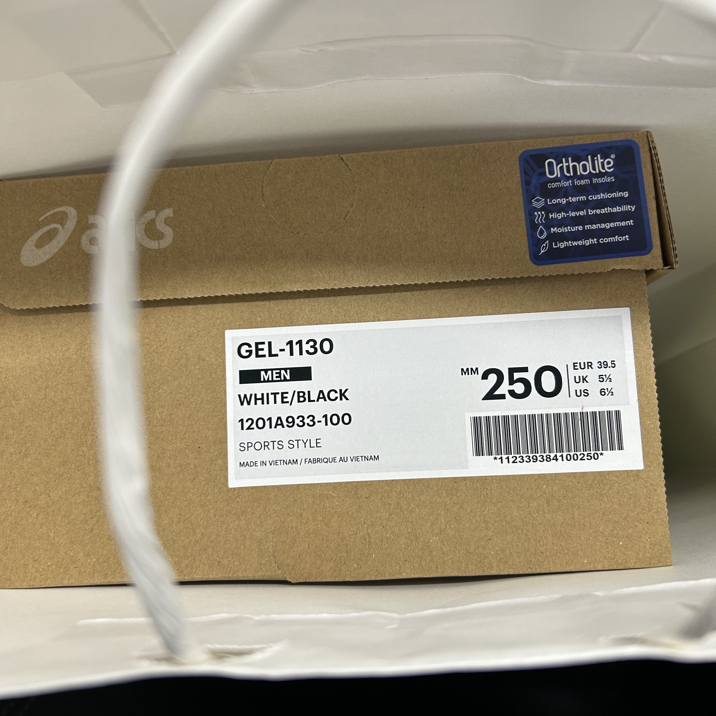 Asics Gel-1130 White Black 착용 스타일