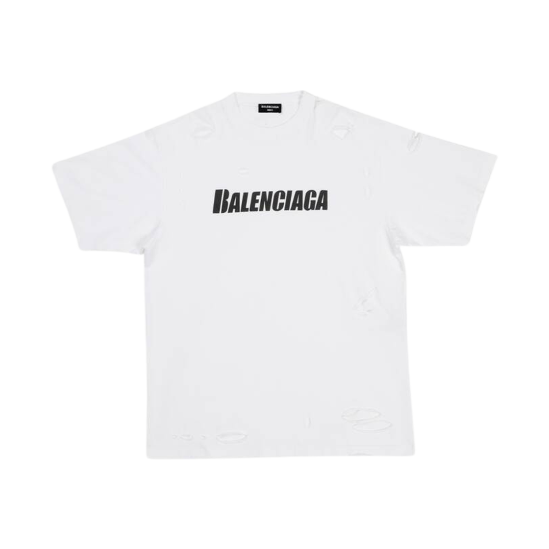 Balenciaga Caps Boxy Fit T-Shirt White 상세 이미지 1