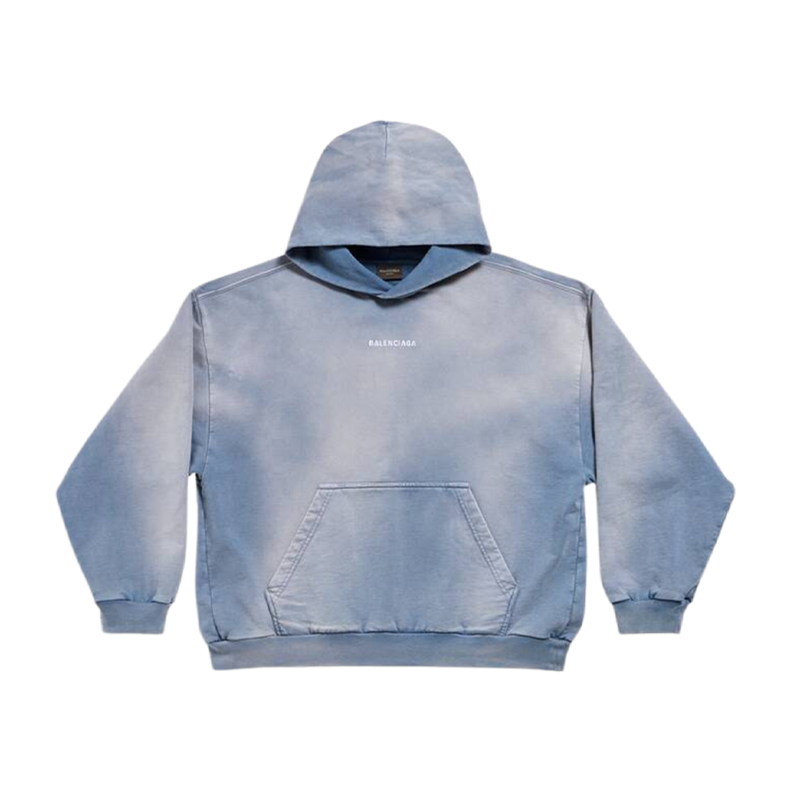 Balenciaga Back Hoodie Medium Fit Faded Blue 상세 이미지 1