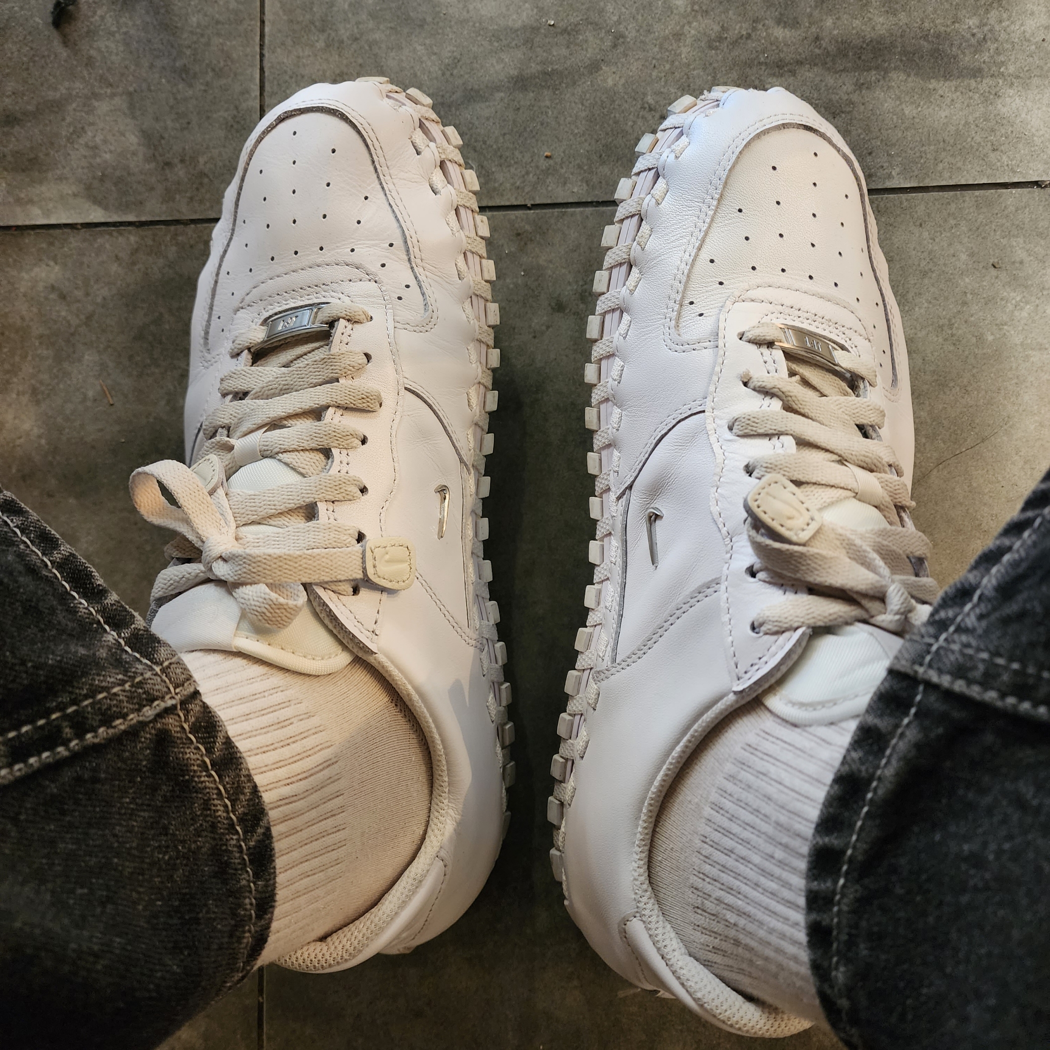 Nike x Jacquemus J Force 1 Low LX SP White 착용 스타일