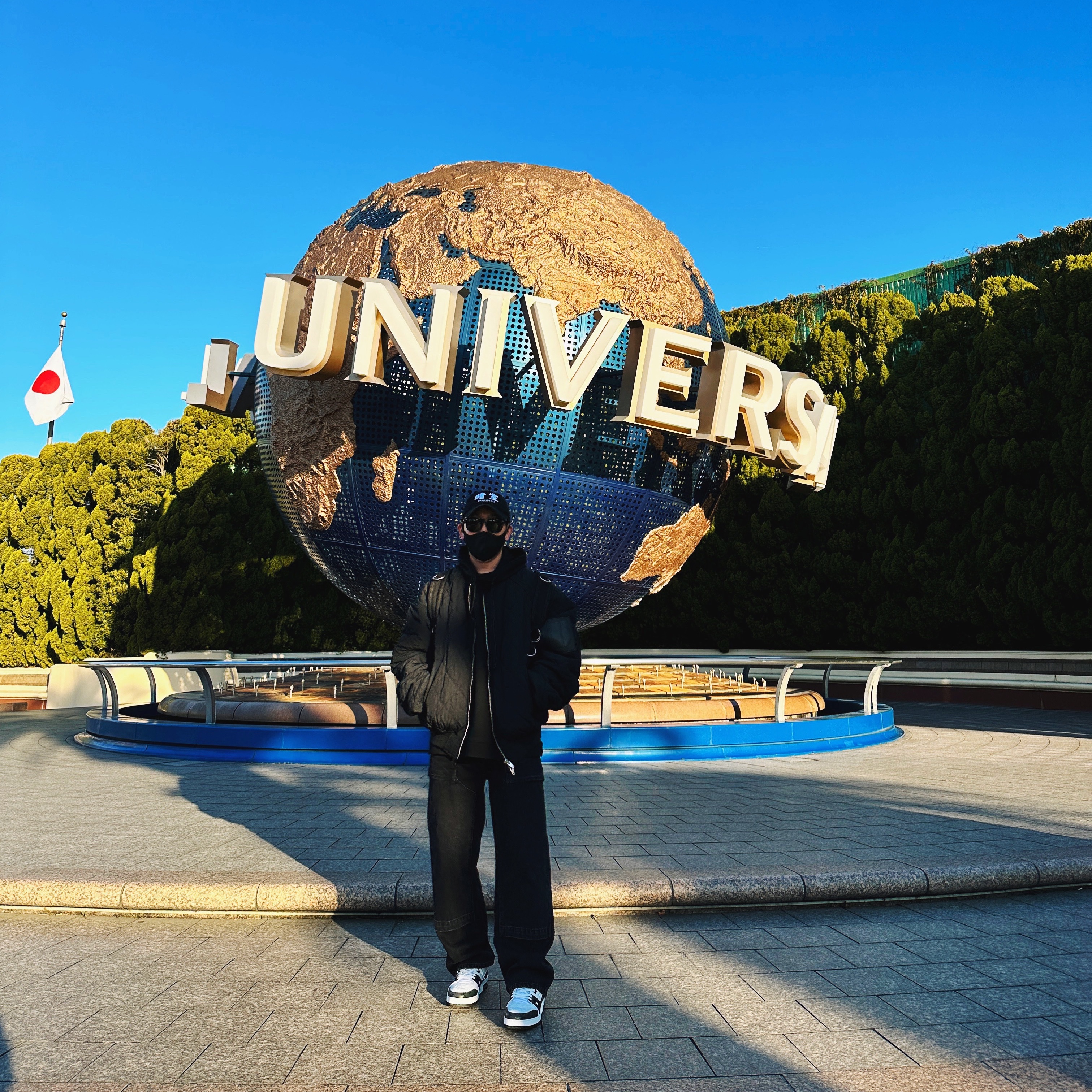 Juun.J Carpenter Denim Black - 22FW, Darkr8m Studio White Logo Cap 착용 스타일