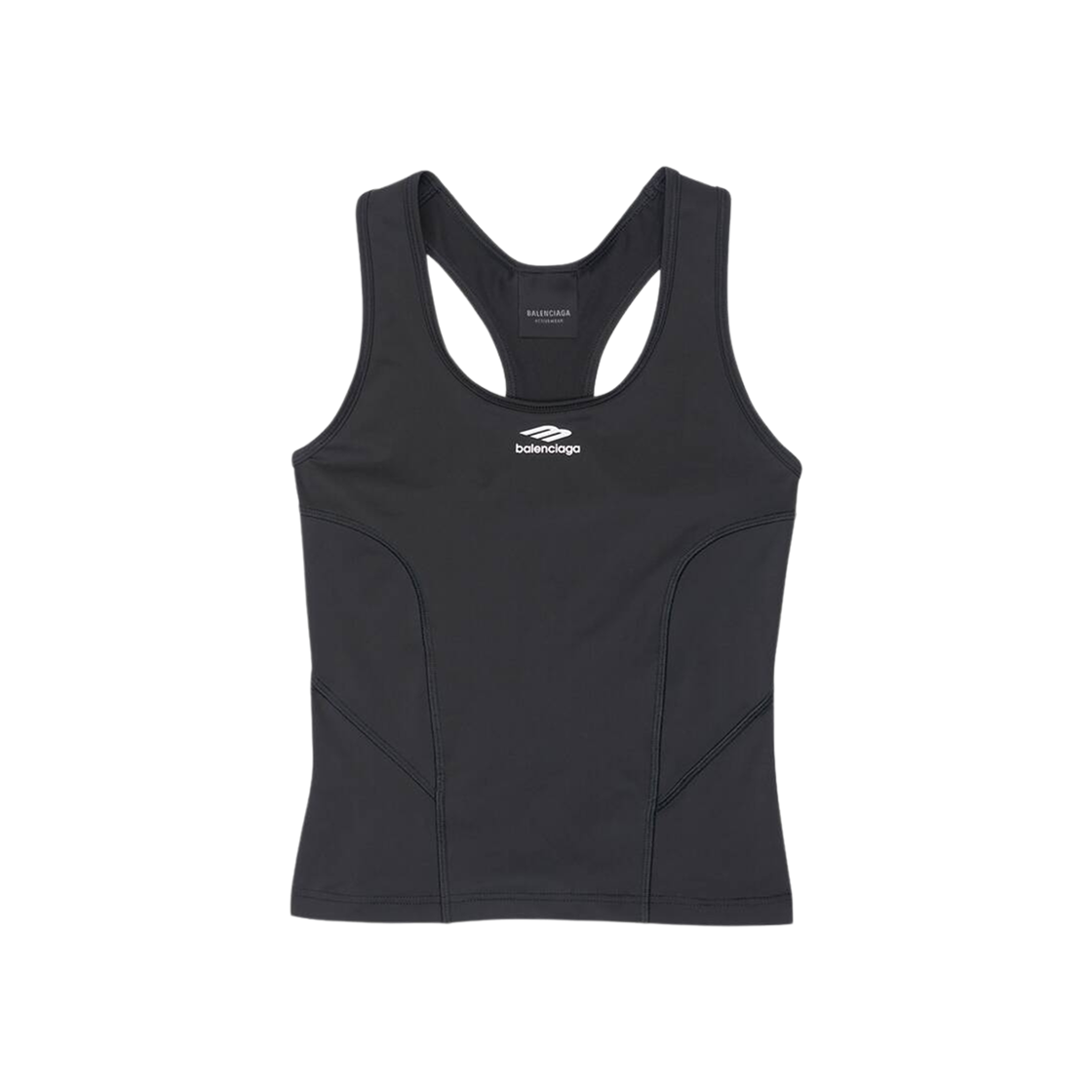 (W) Balenciaga 3b Sports Icon Athletic Tank Top Black 상세 이미지 1