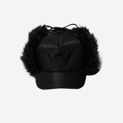 Open Yy Faux Fur Earflap Cap Black