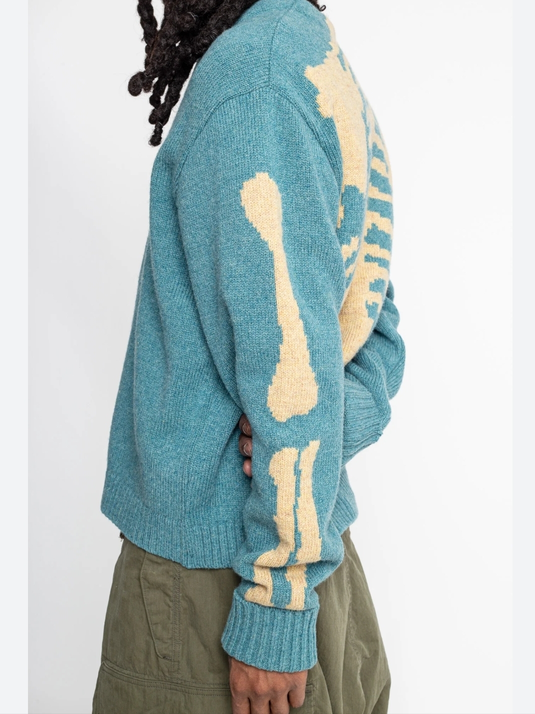 Kapital 5G Wool Bone Short Cardigan Saxophone 착용 스타일