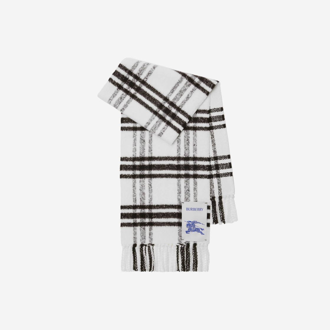 Burberry Check Wool Scarf Otter 상세 이미지 1