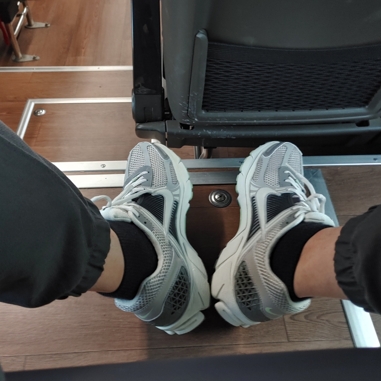 (W) Nike Zoom Vomero 5 Cobblestone and Flat Pewter 착용 스타일