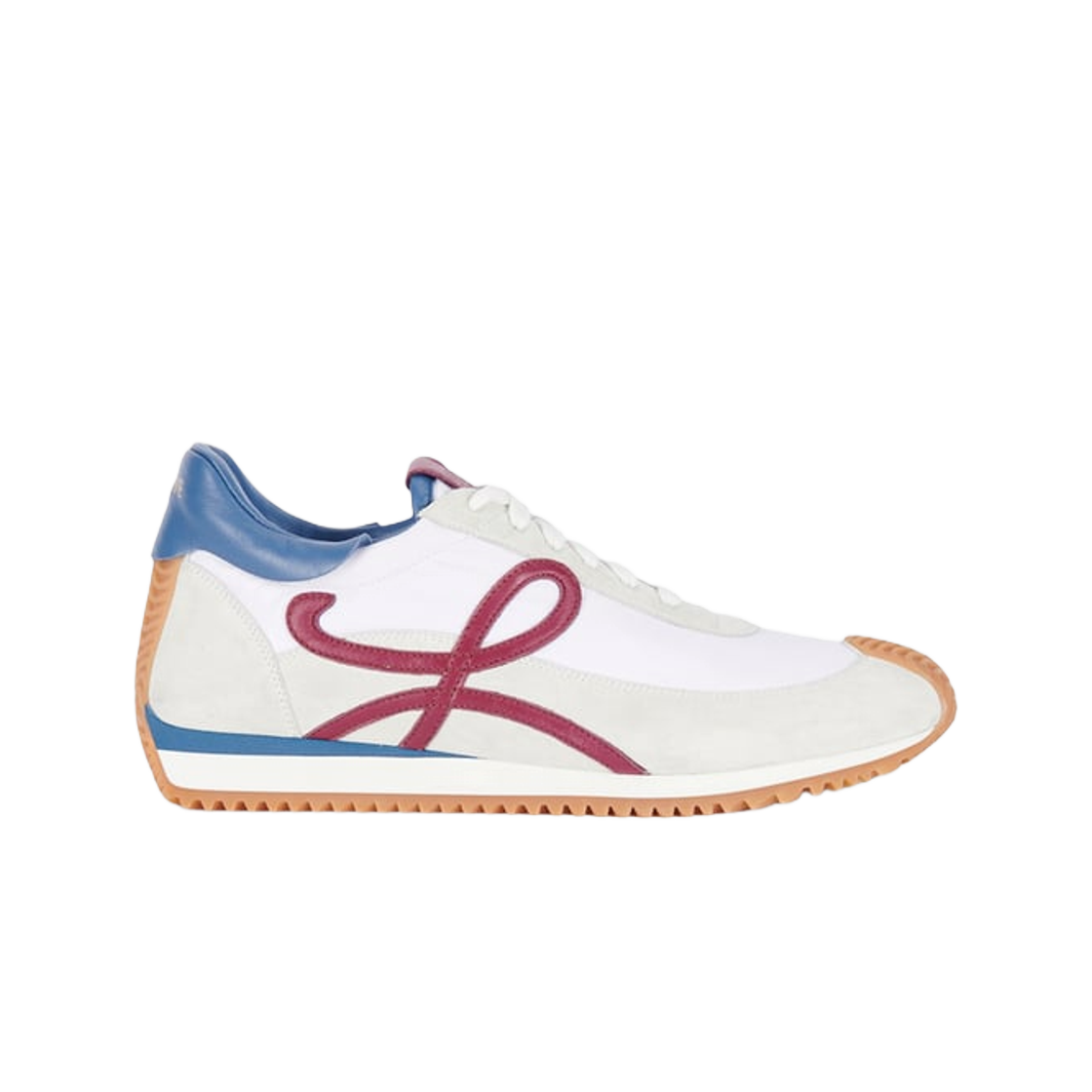 M816282X96-3028 Loewe Flow Runner In Nylon and Suede Raw Denim Raspberry