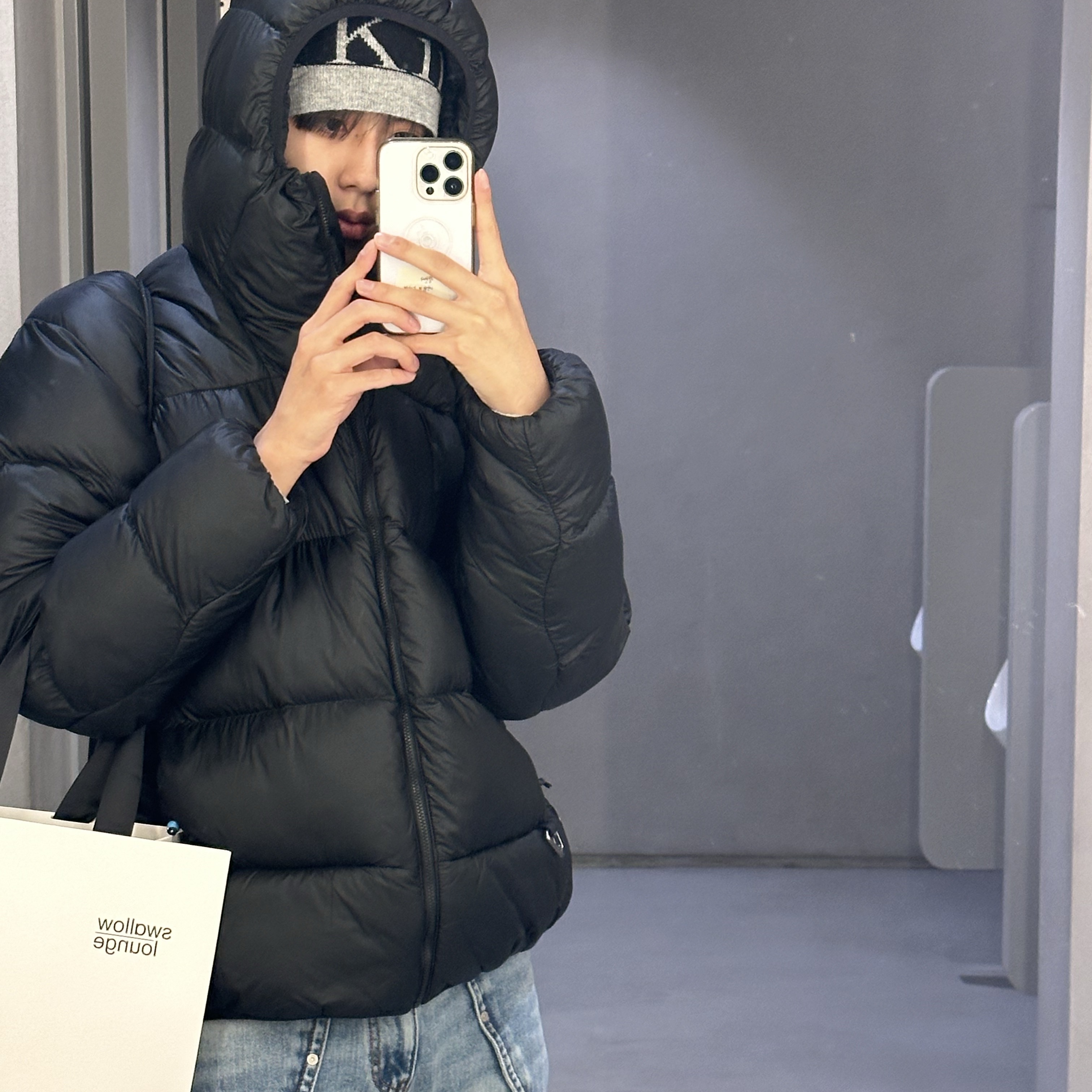 Nike ACG Therma-Fit ADV Lunar Lake Puffer Jacket Black - Asia 착용 스타일