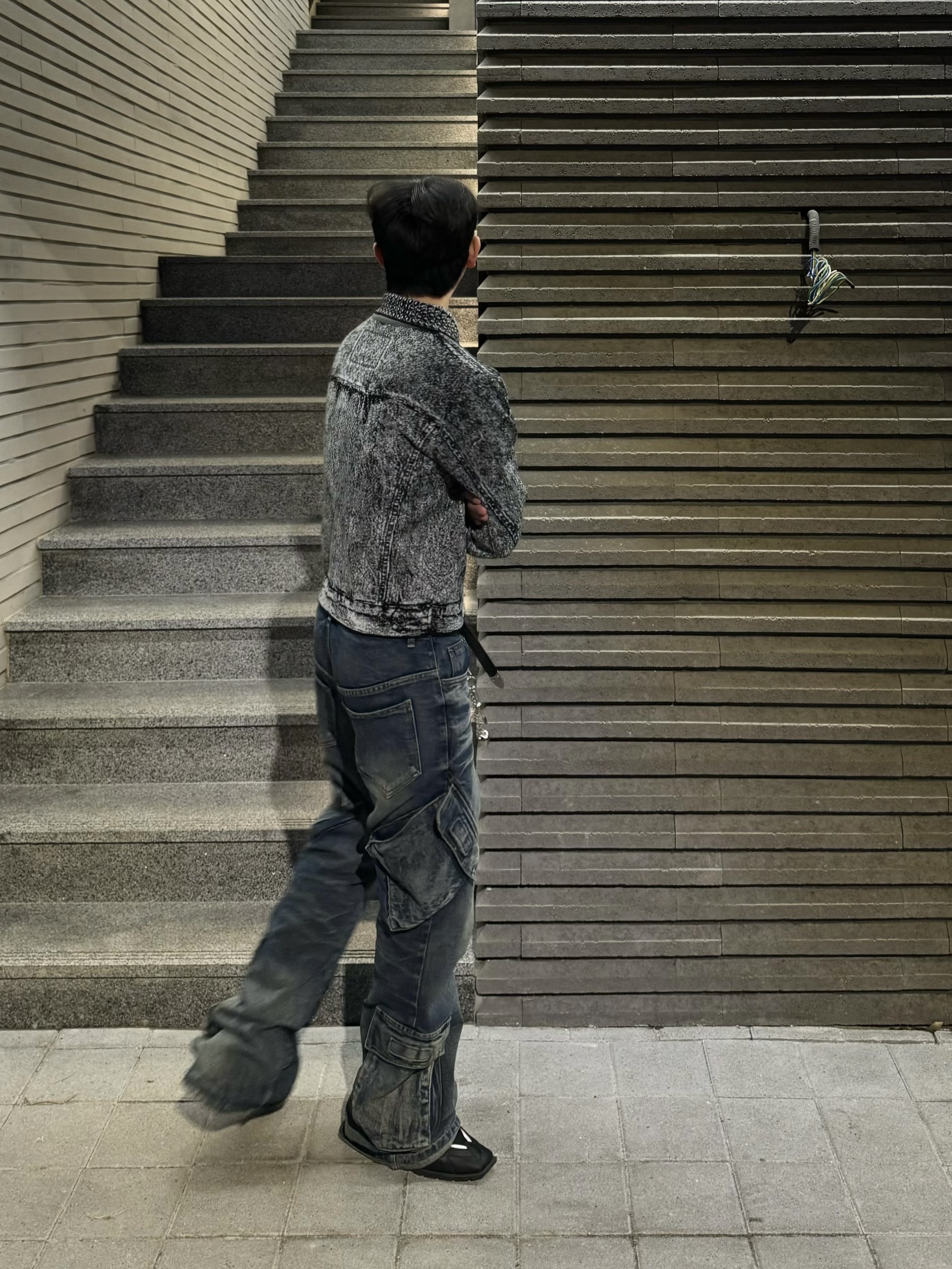 Our Legacy Belt 2cm Leather Black, Nike x Martine Rose Shox MR4 Black 착용 스타일 - 2