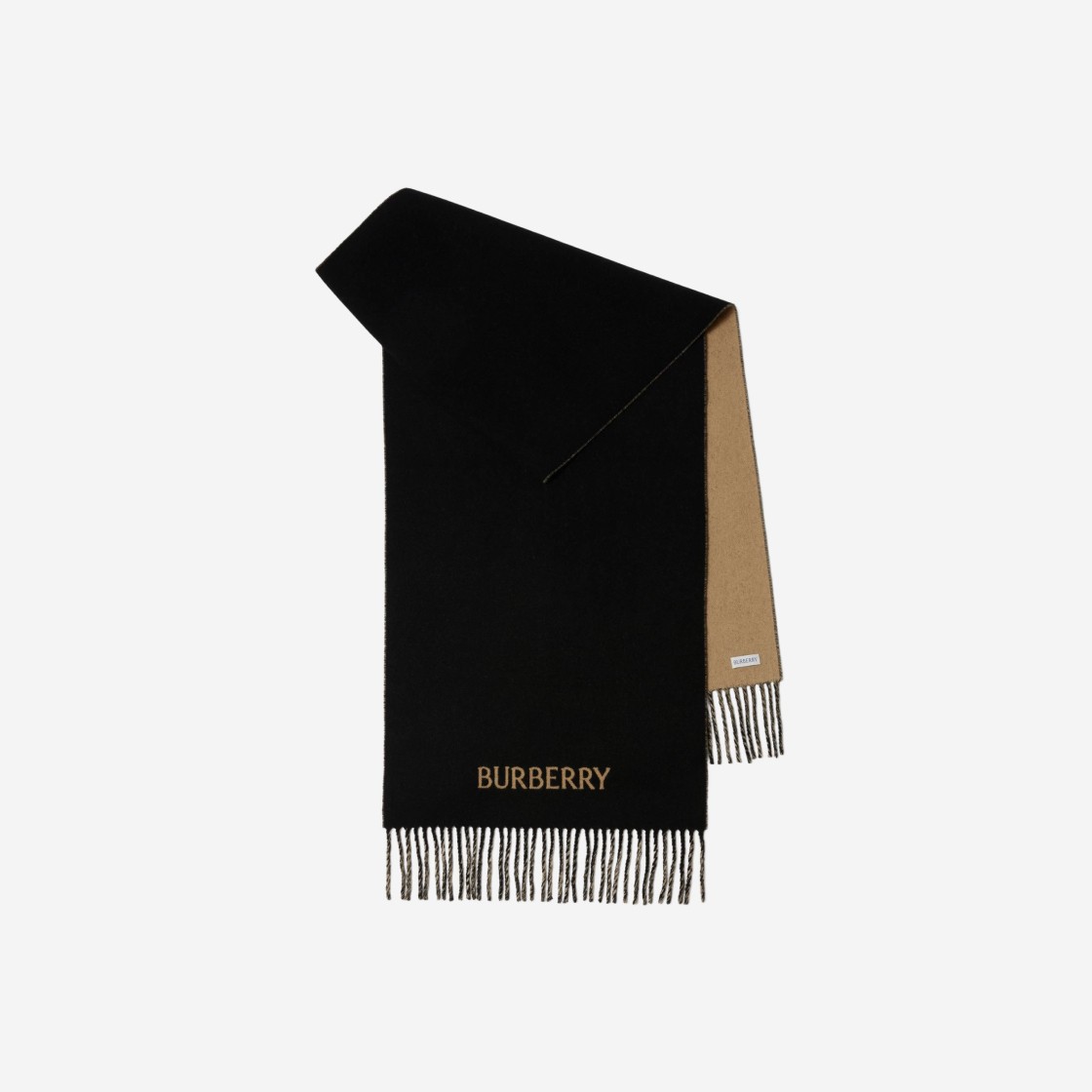 Burberry EKD Cashmere Reversible Scarf Camel 상세 이미지 1